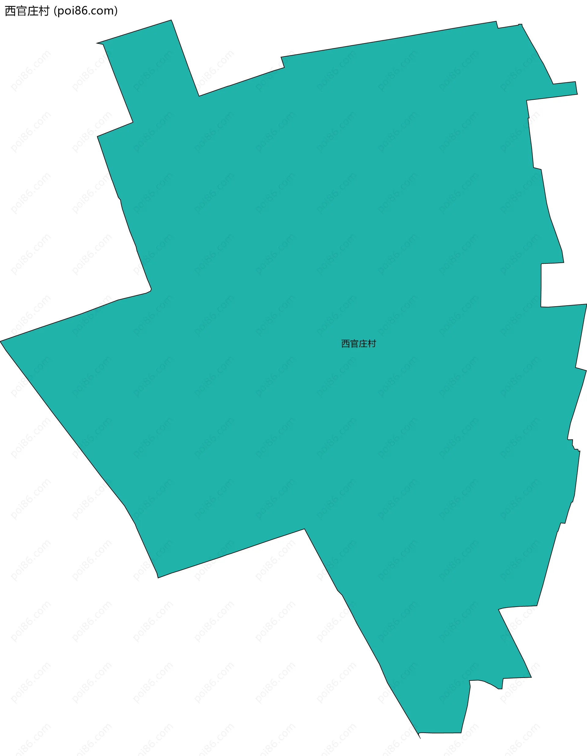 西官庄村边界地图