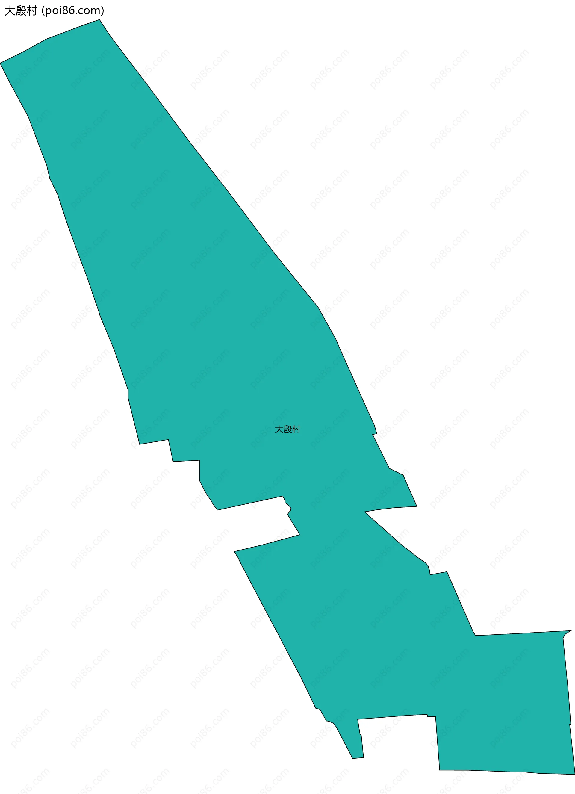 大殷村边界地图