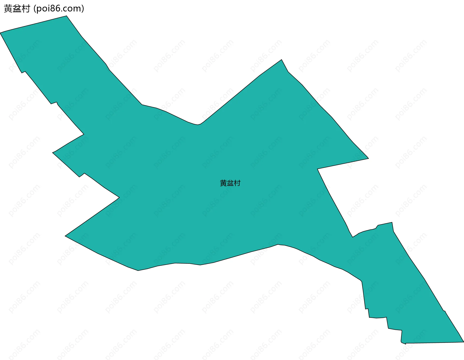 黄盆村边界地图
