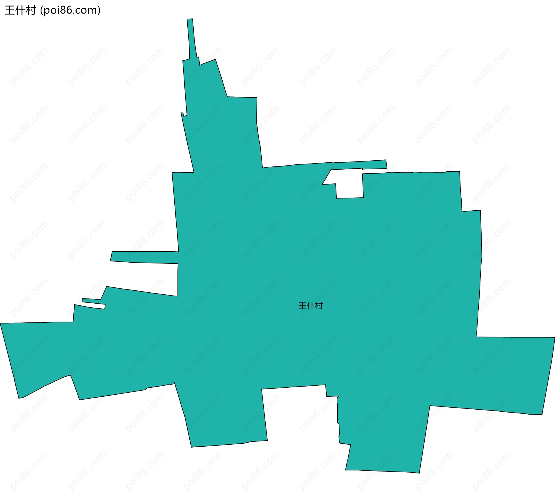 王什村边界地图
