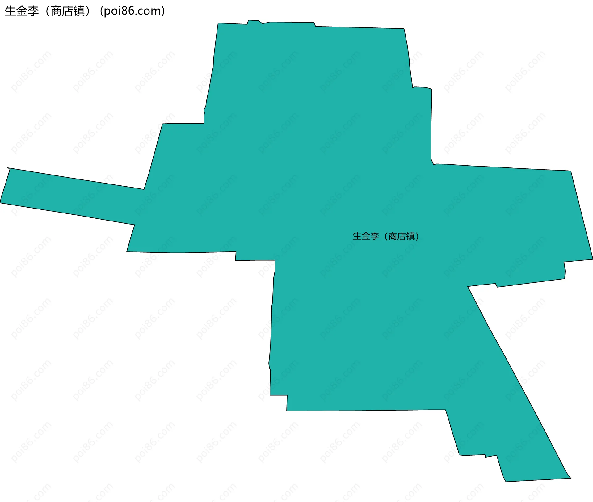生金李（商店镇）边界地图