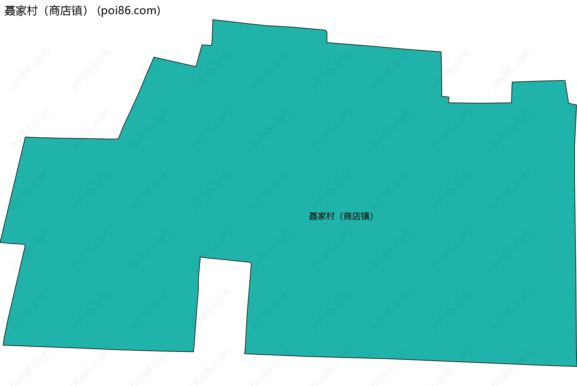 聂家村（商店镇）边界地图