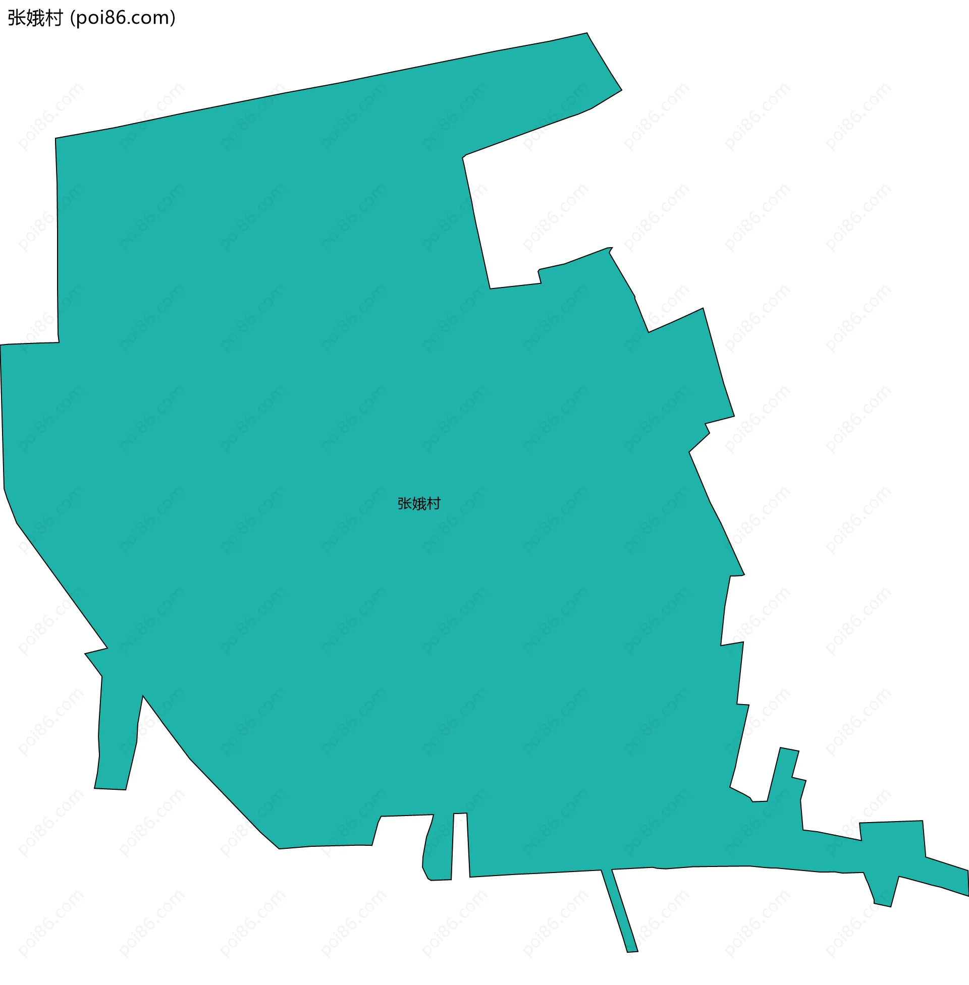 张娥村边界地图