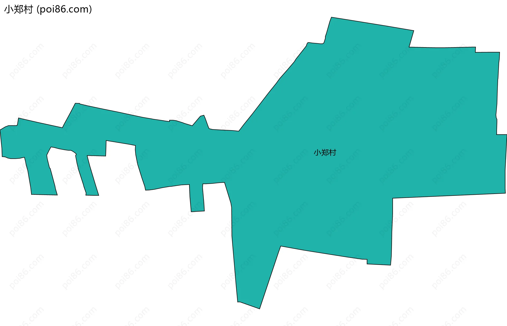 小郑村边界地图