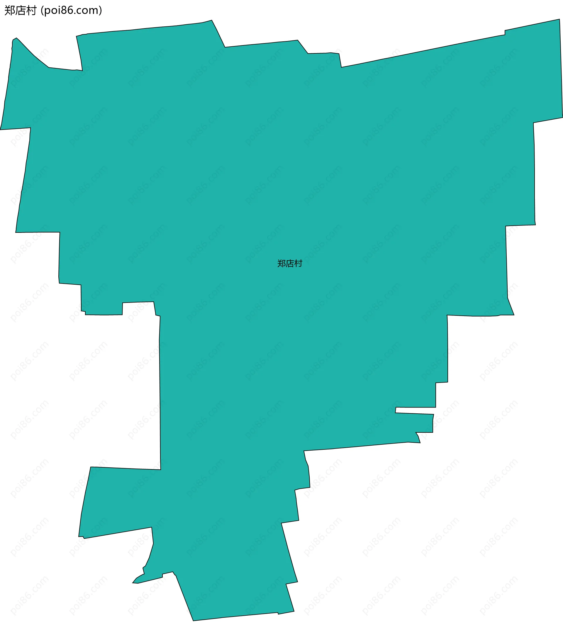 郑店村边界地图