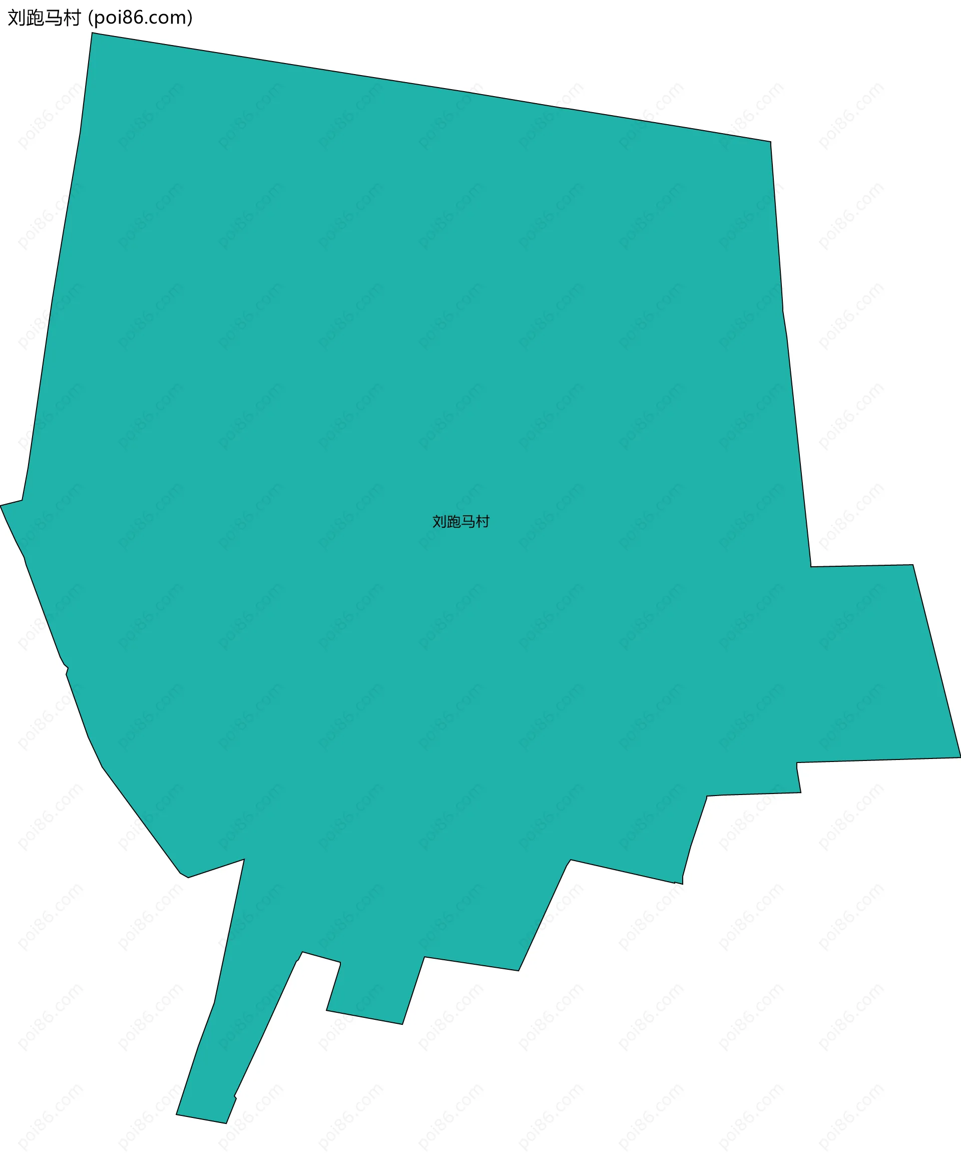 刘跑马村边界地图