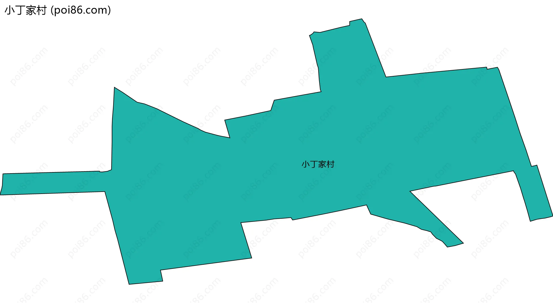 小丁家村边界地图