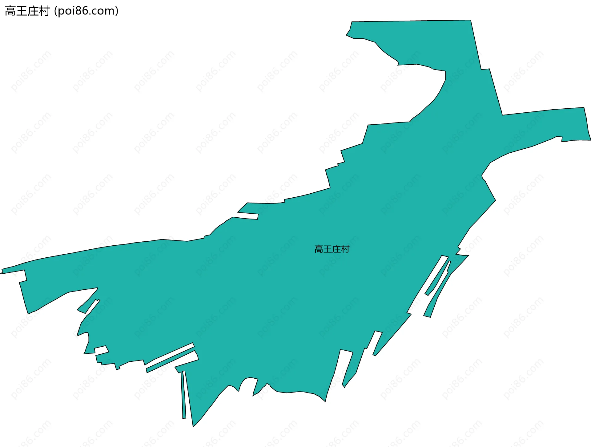 高王庄村边界地图