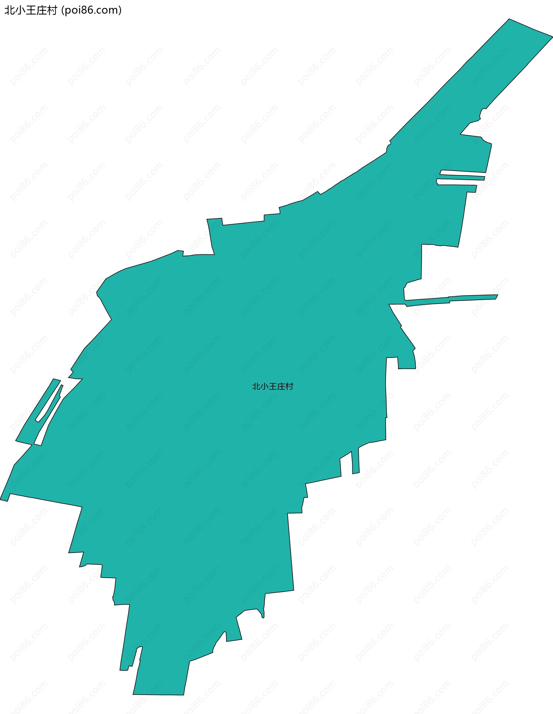 北小王庄村边界地图