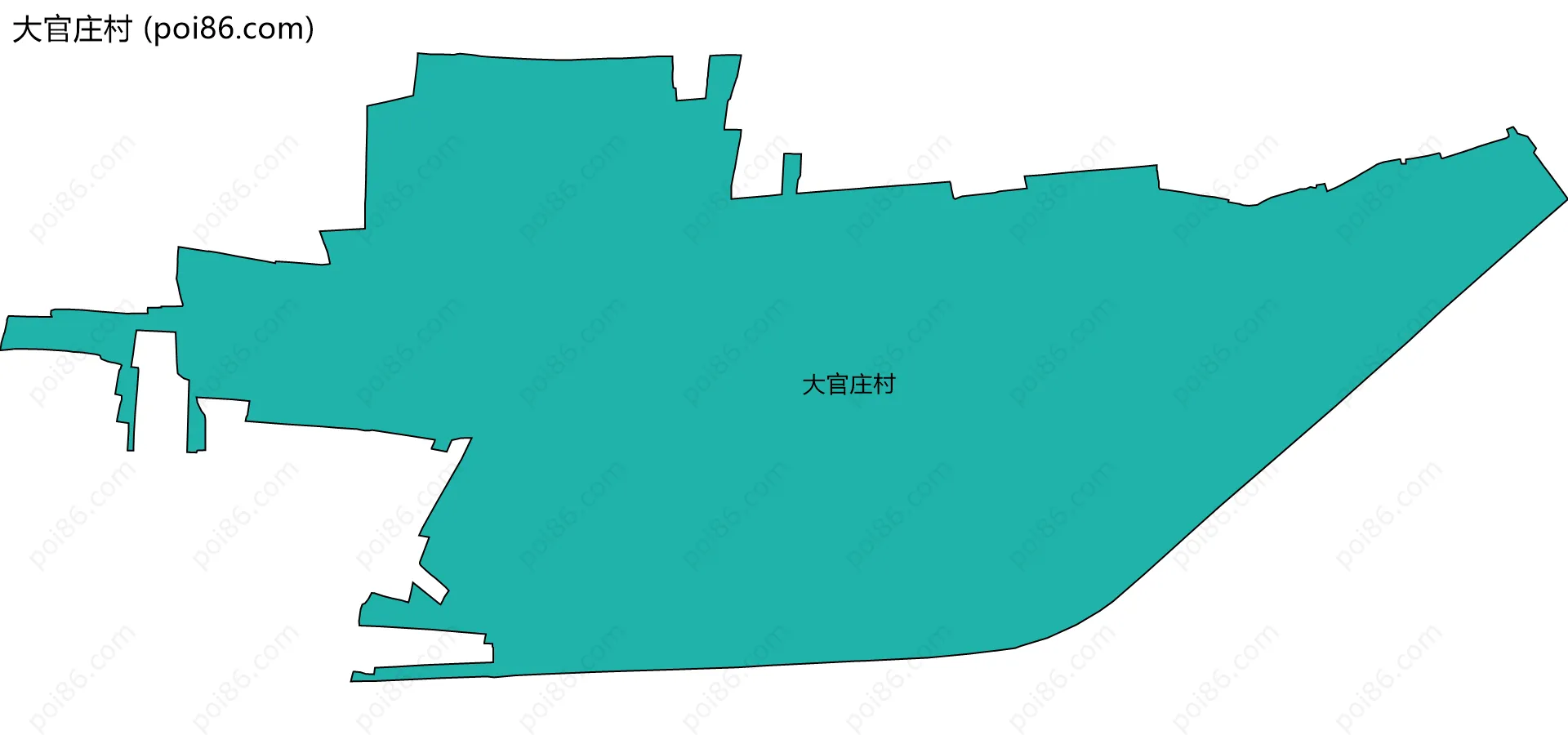 大官庄村边界地图