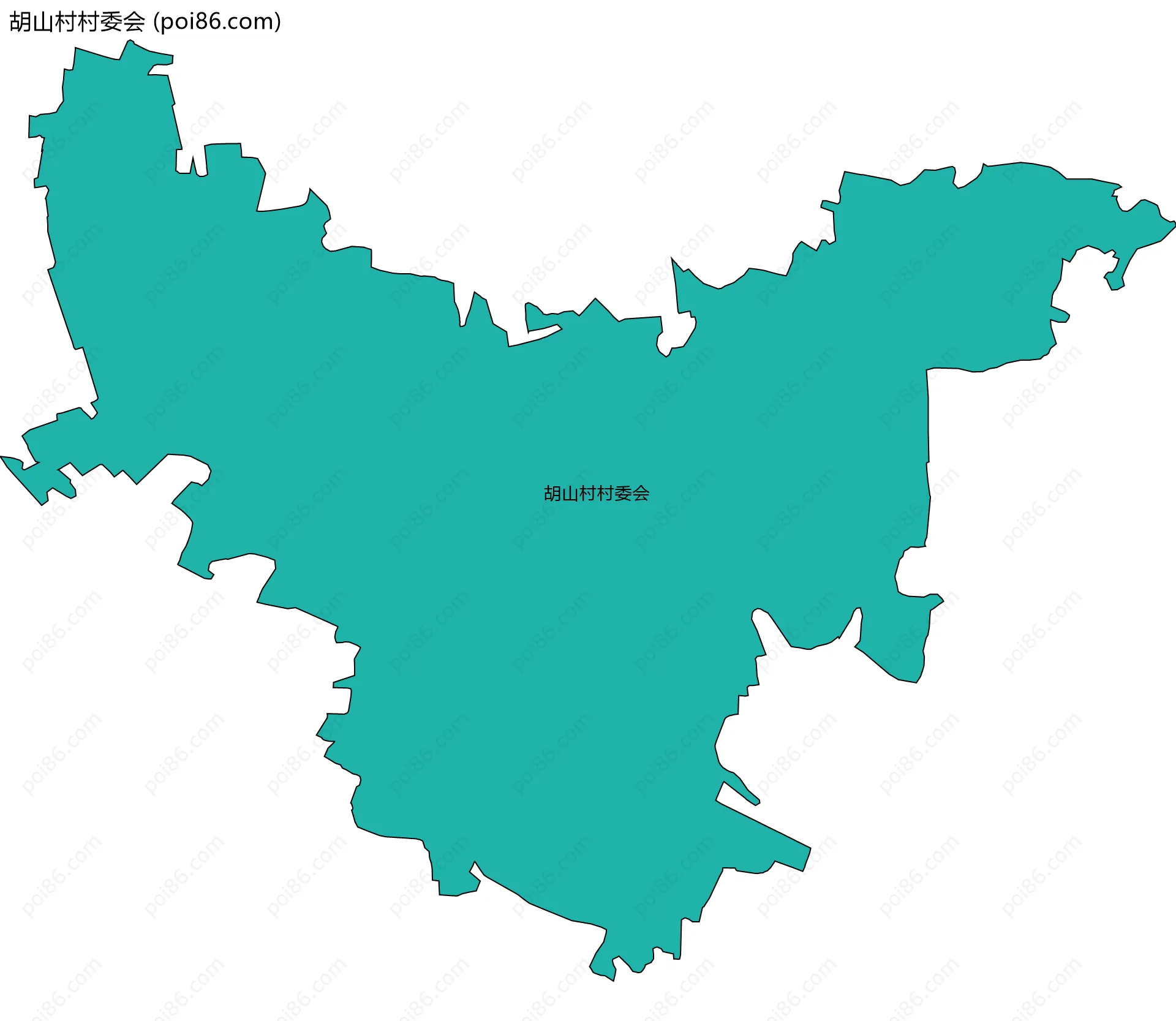 胡山村村委会边界地图