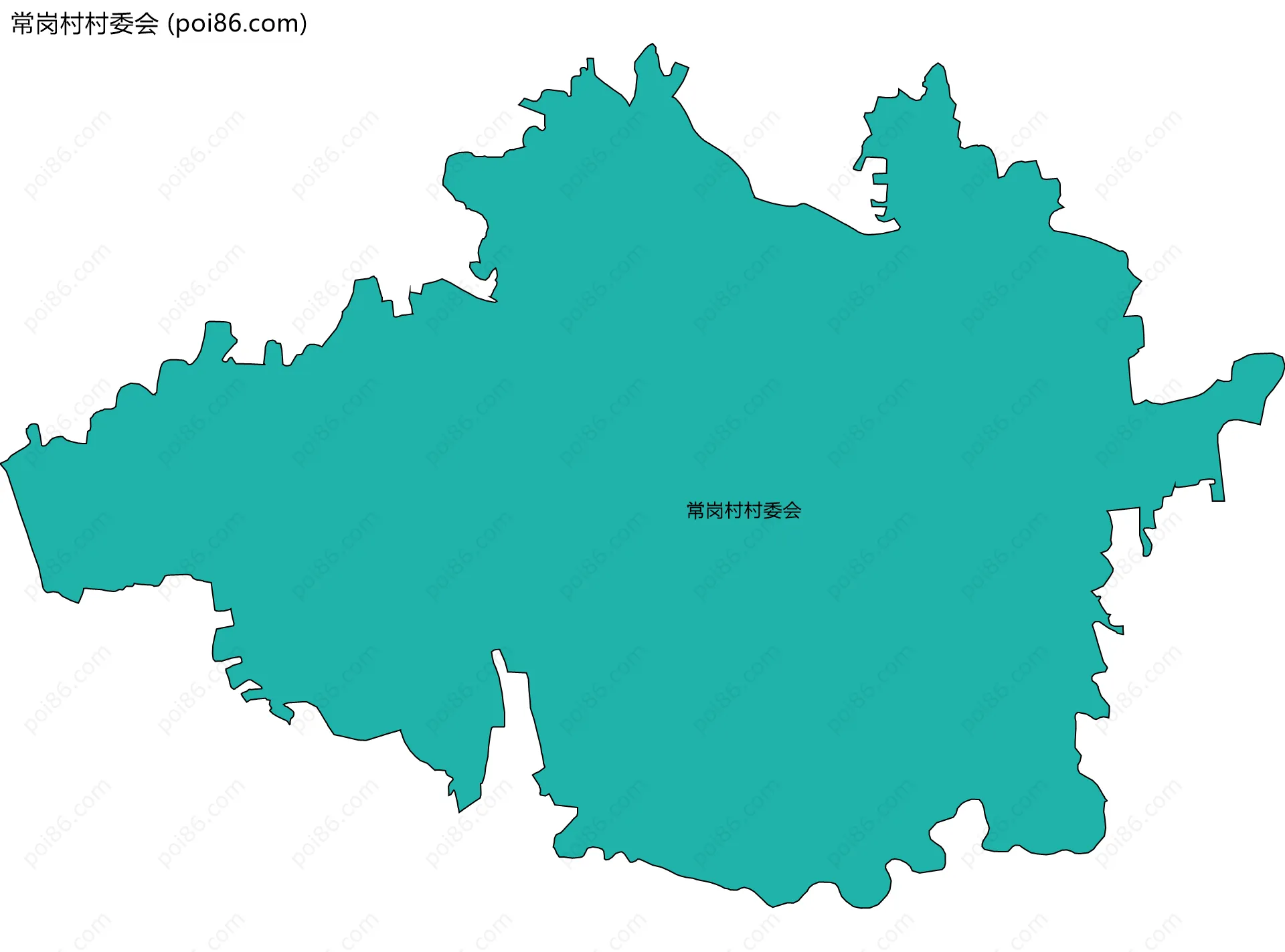 常岗村村委会边界地图