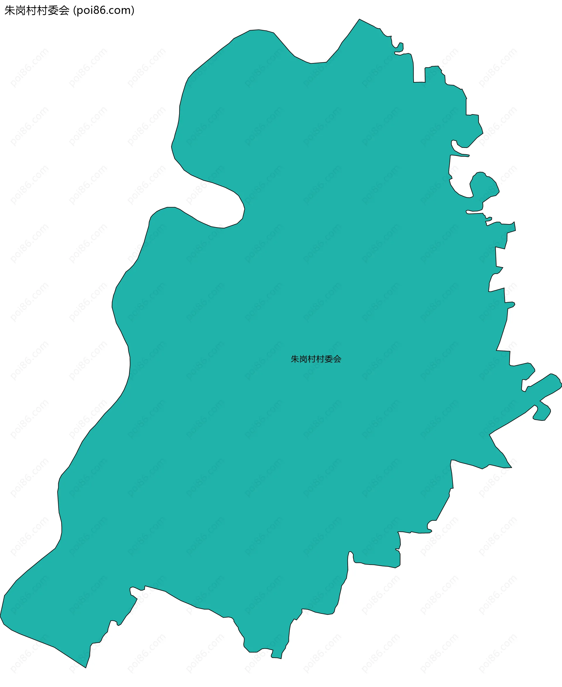 朱岗村村委会边界地图