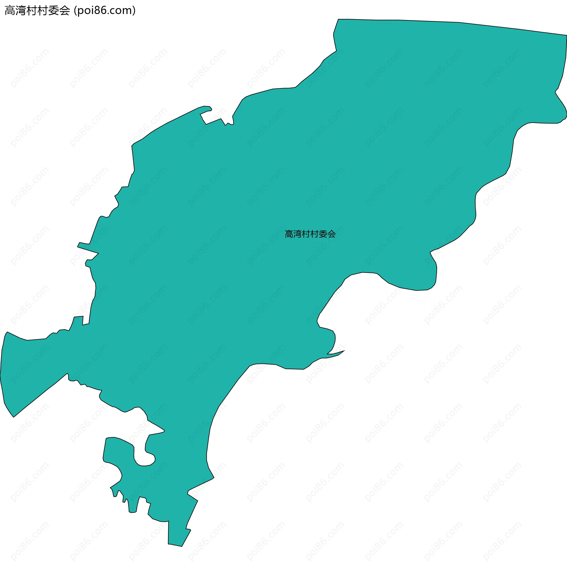 高湾村村委会边界地图