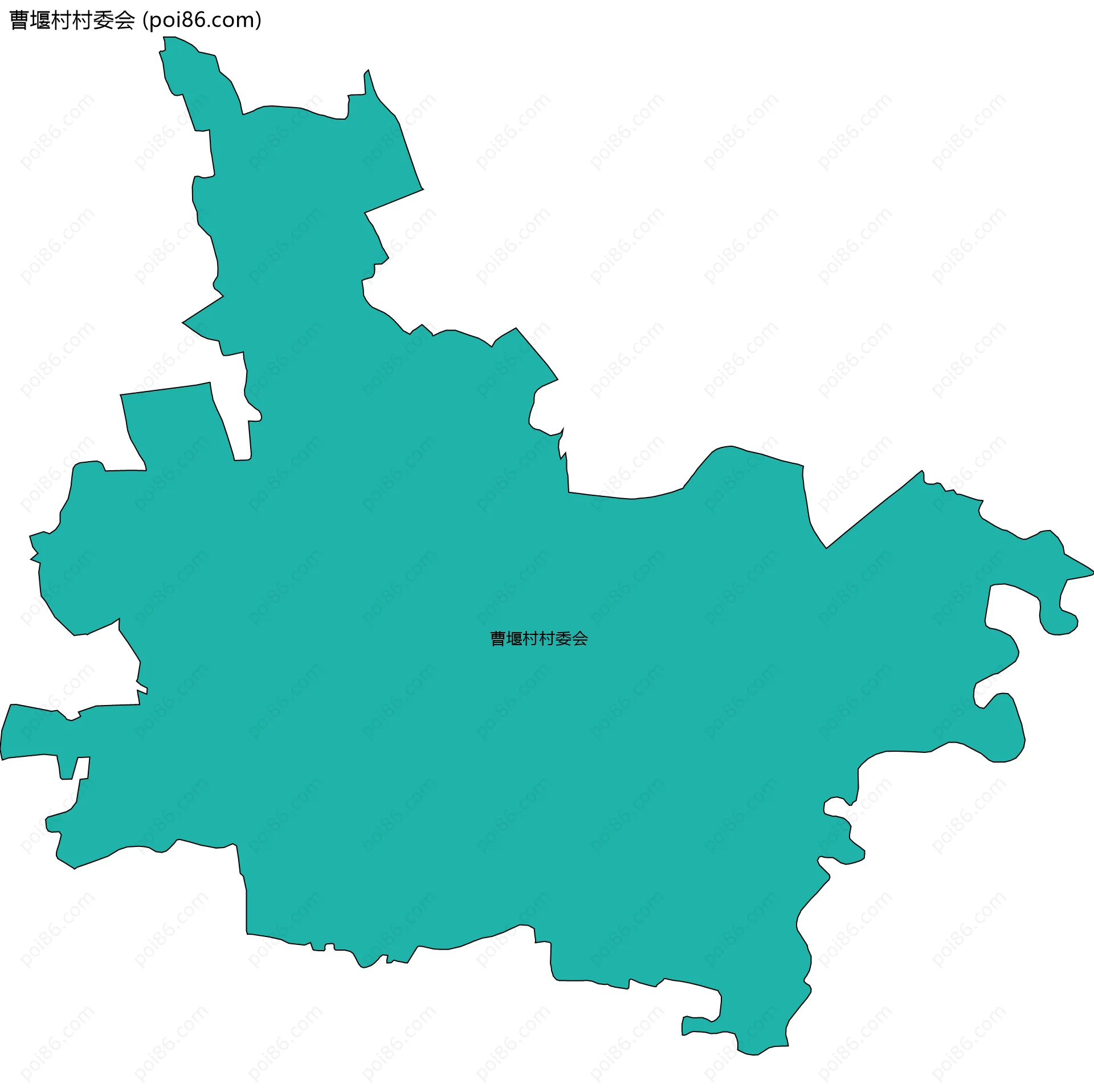 曹堰村村委会边界地图