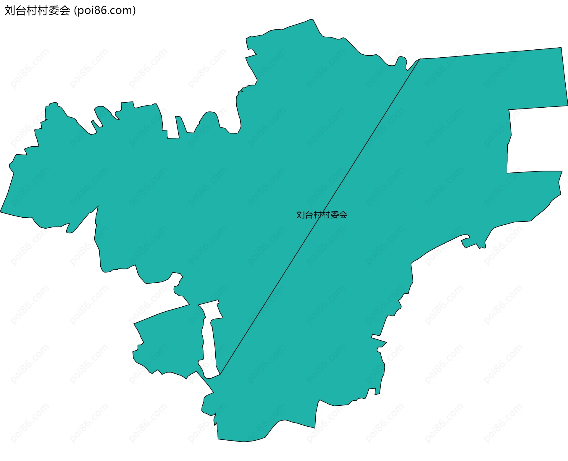 刘台村村委会边界地图