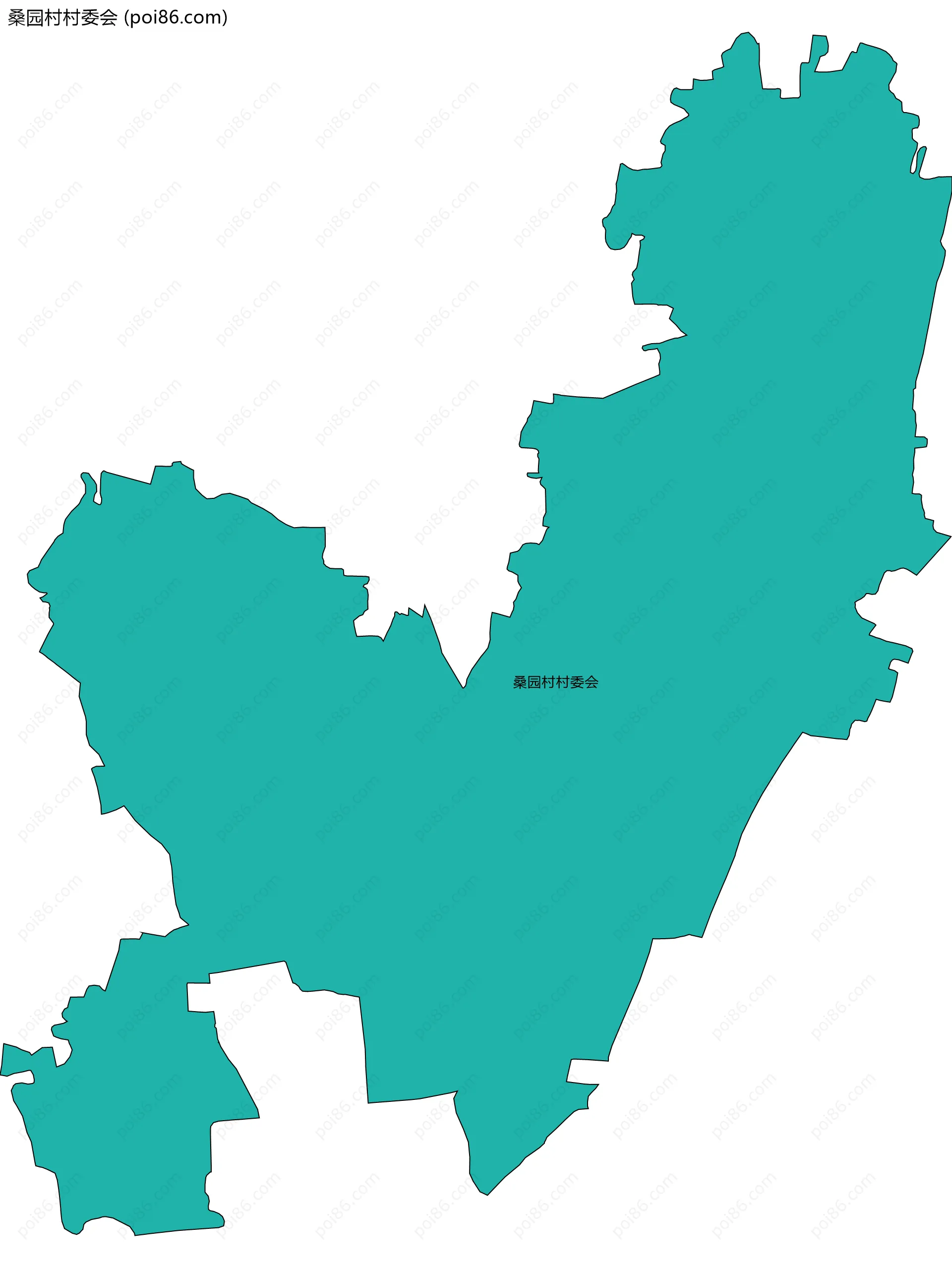 桑园村村委会边界地图