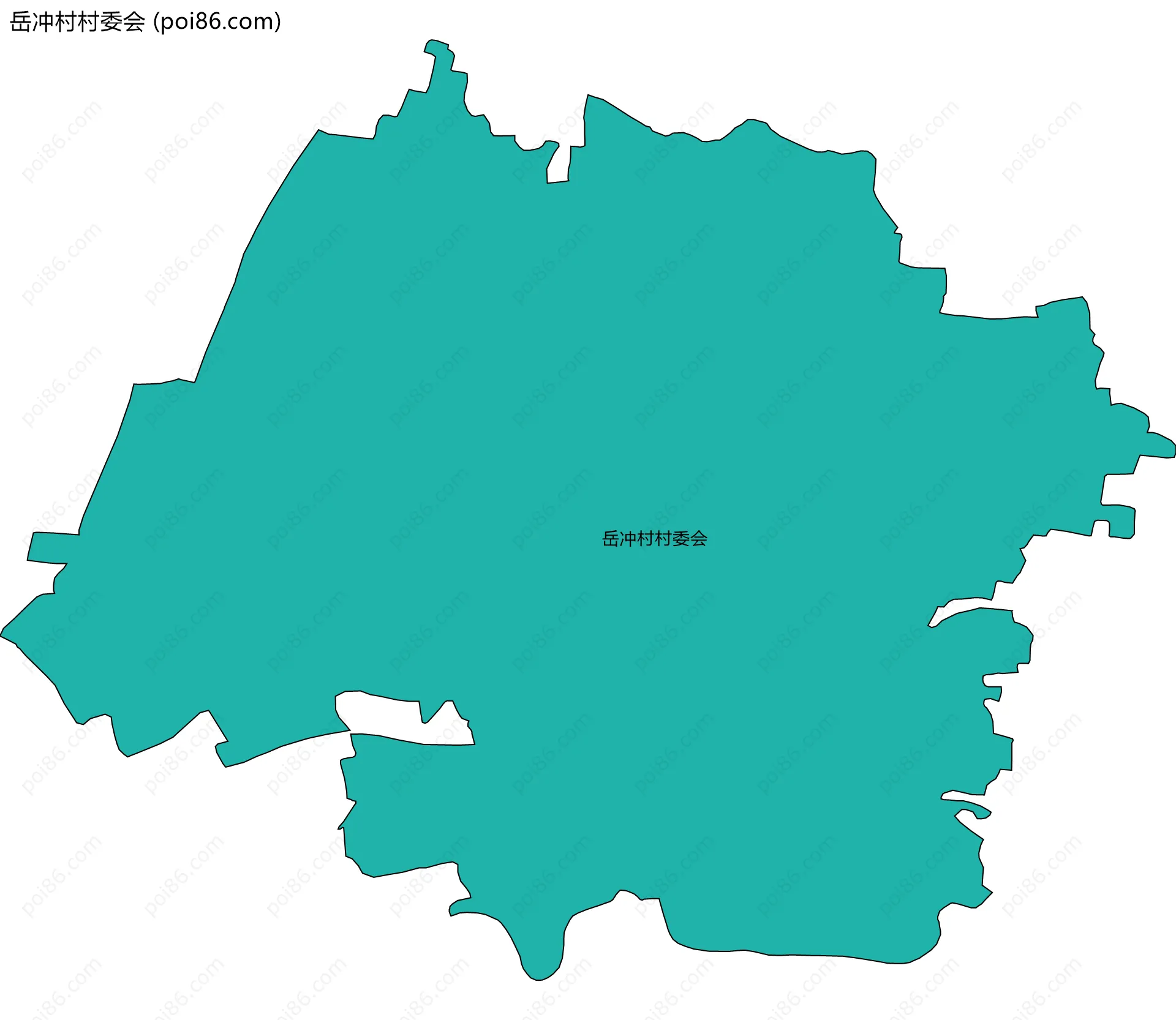 岳冲村村委会边界地图