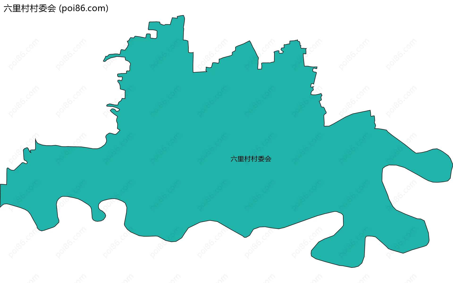 六里村村委会边界地图