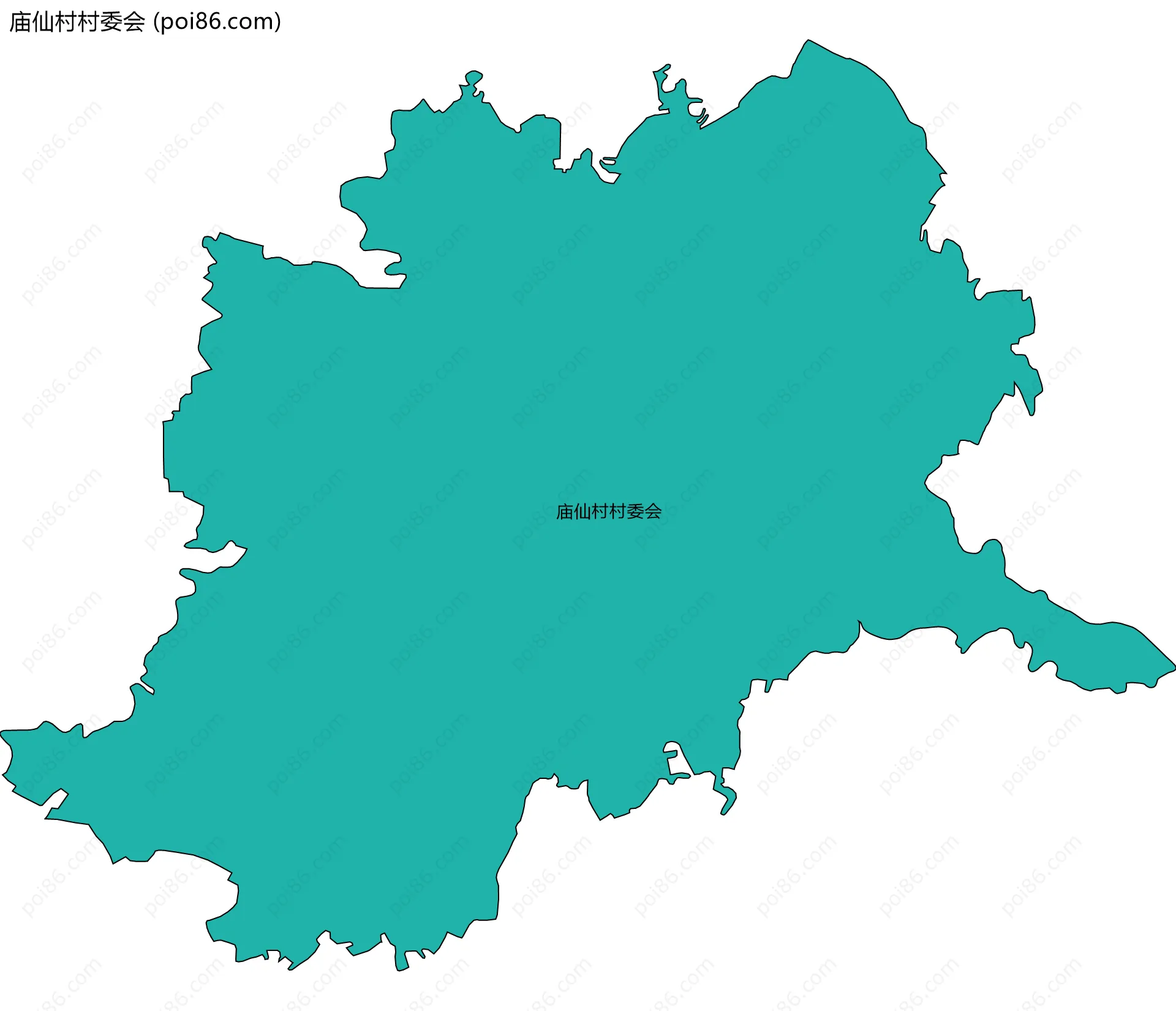 庙仙村村委会边界地图