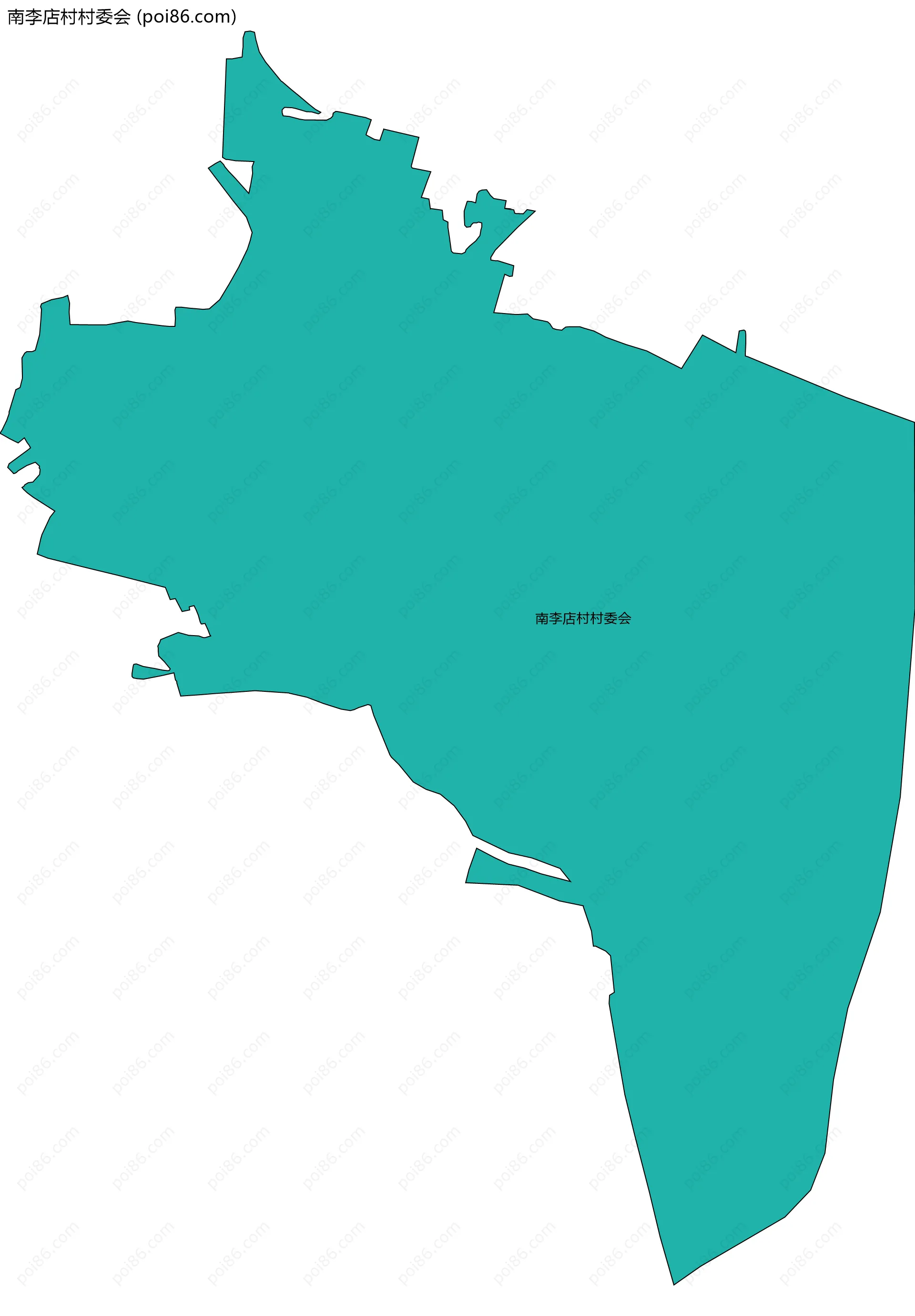 南李店村村委会边界地图