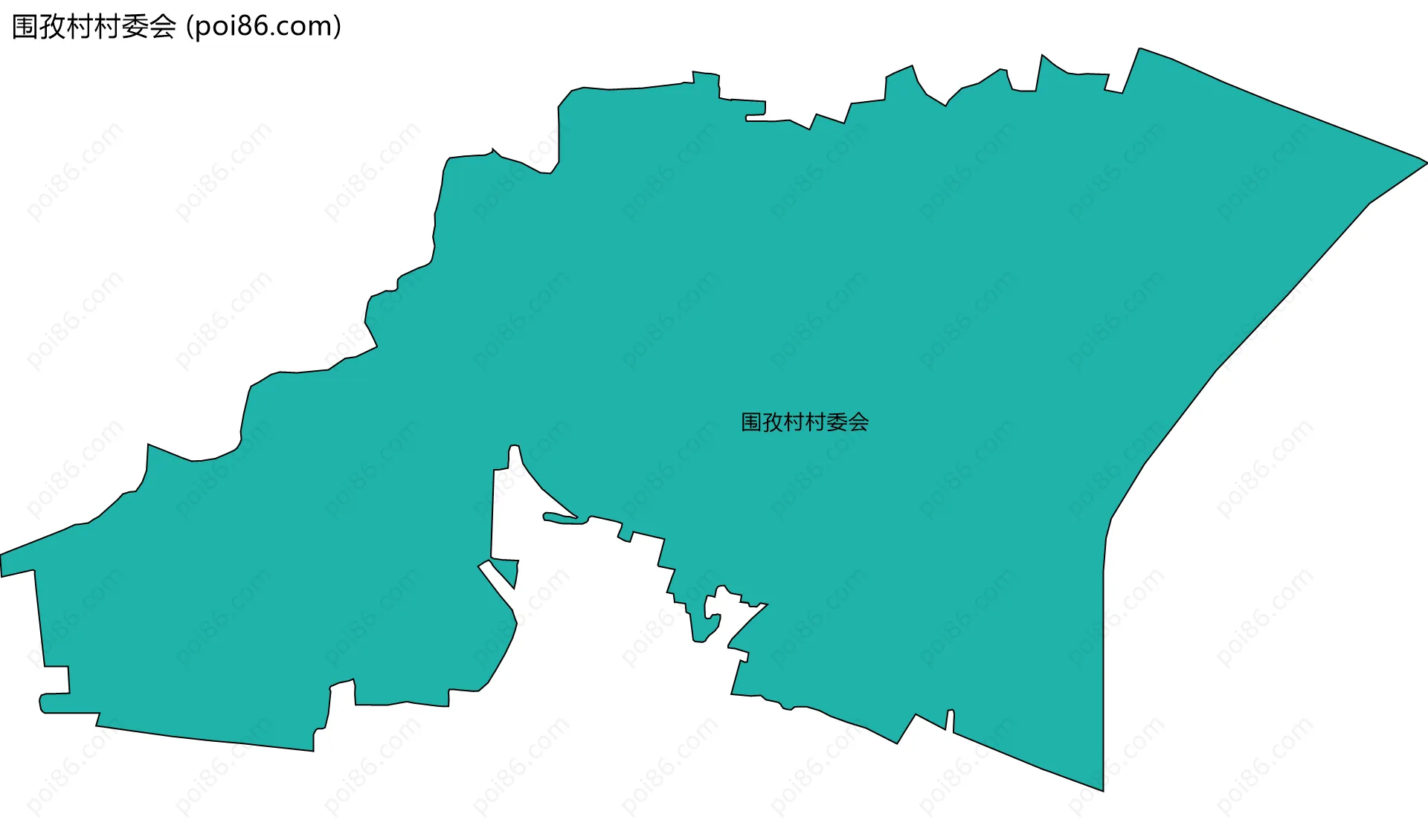围孜村村委会边界地图