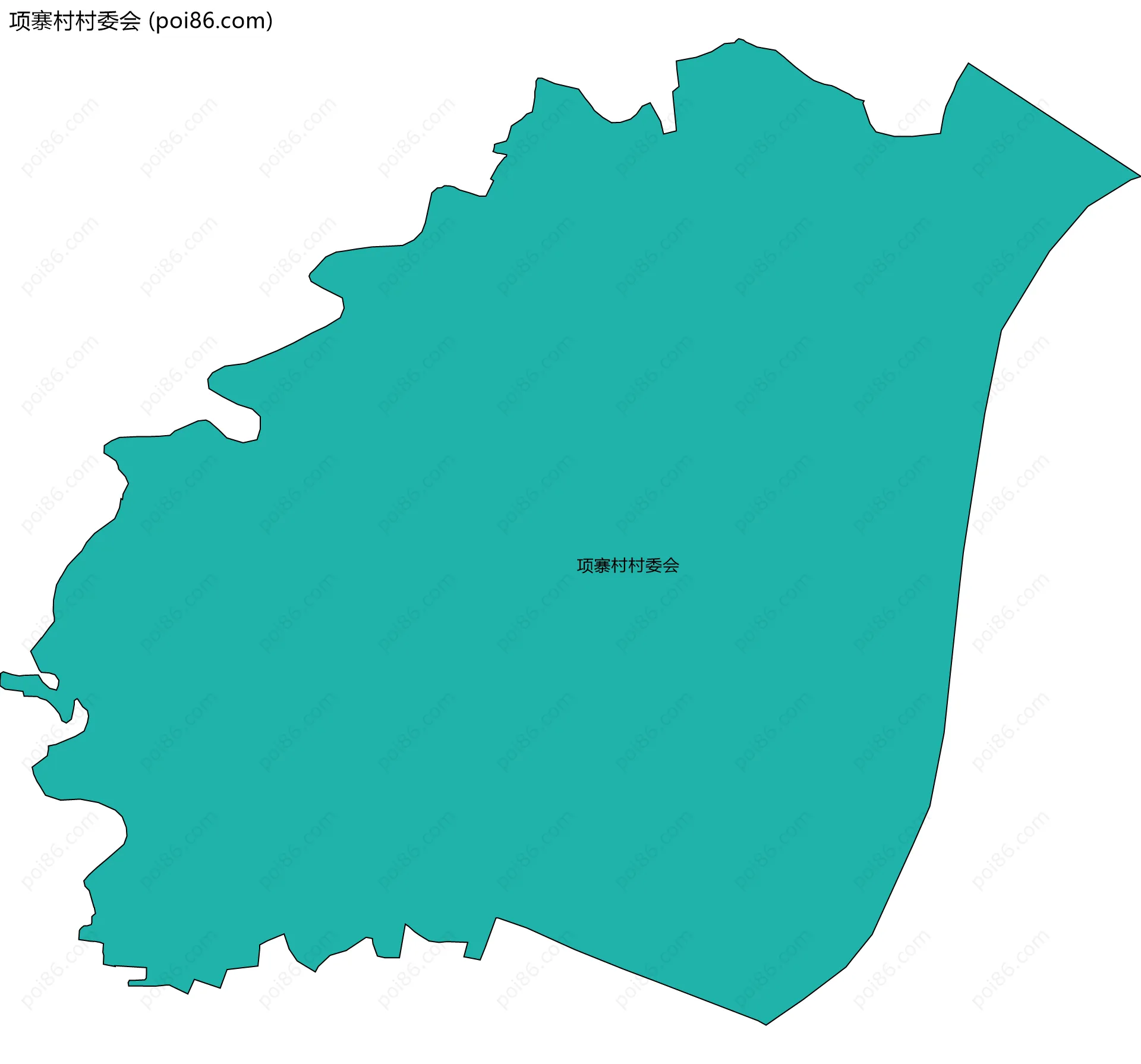 项寨村村委会边界地图