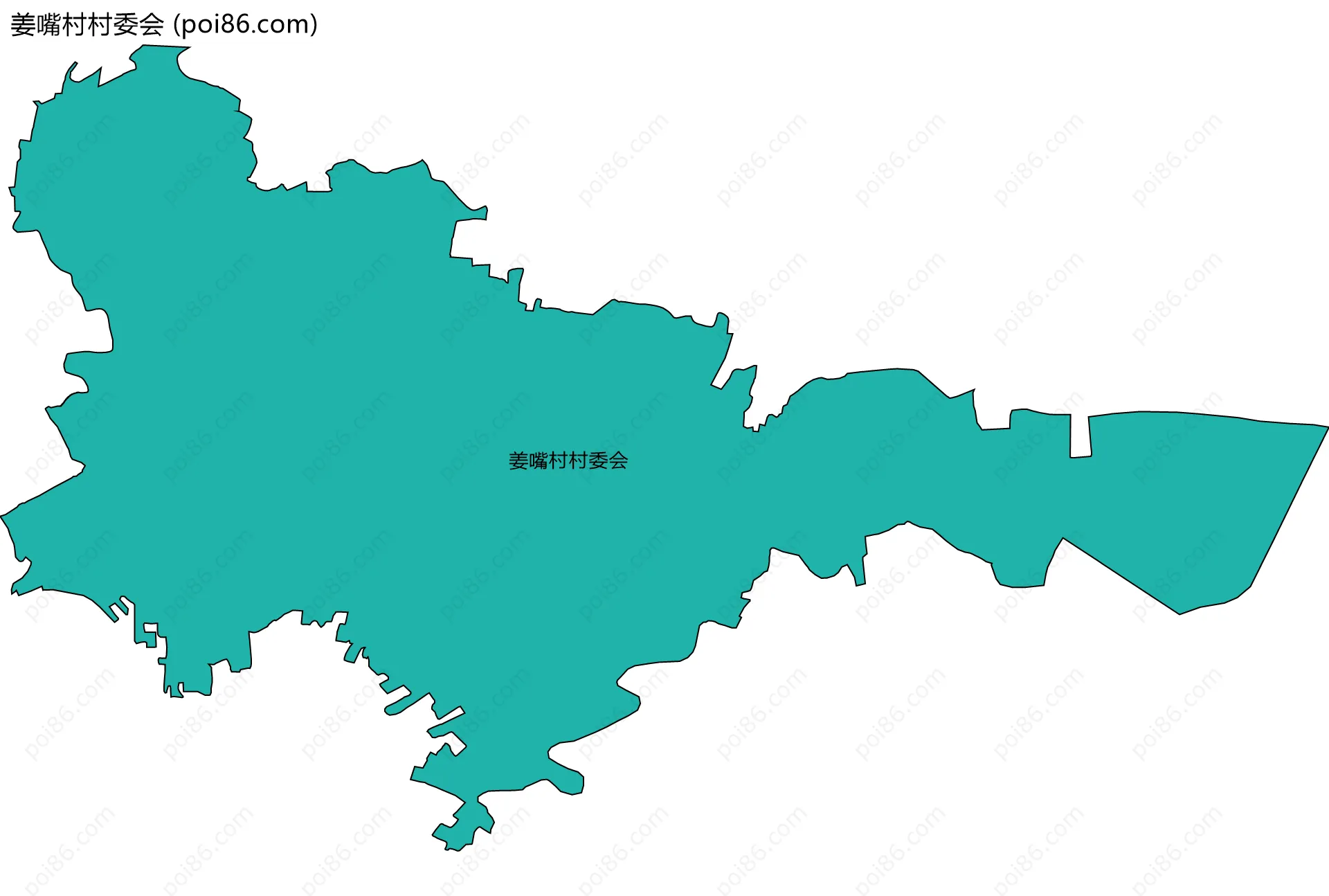 姜嘴村村委会边界地图