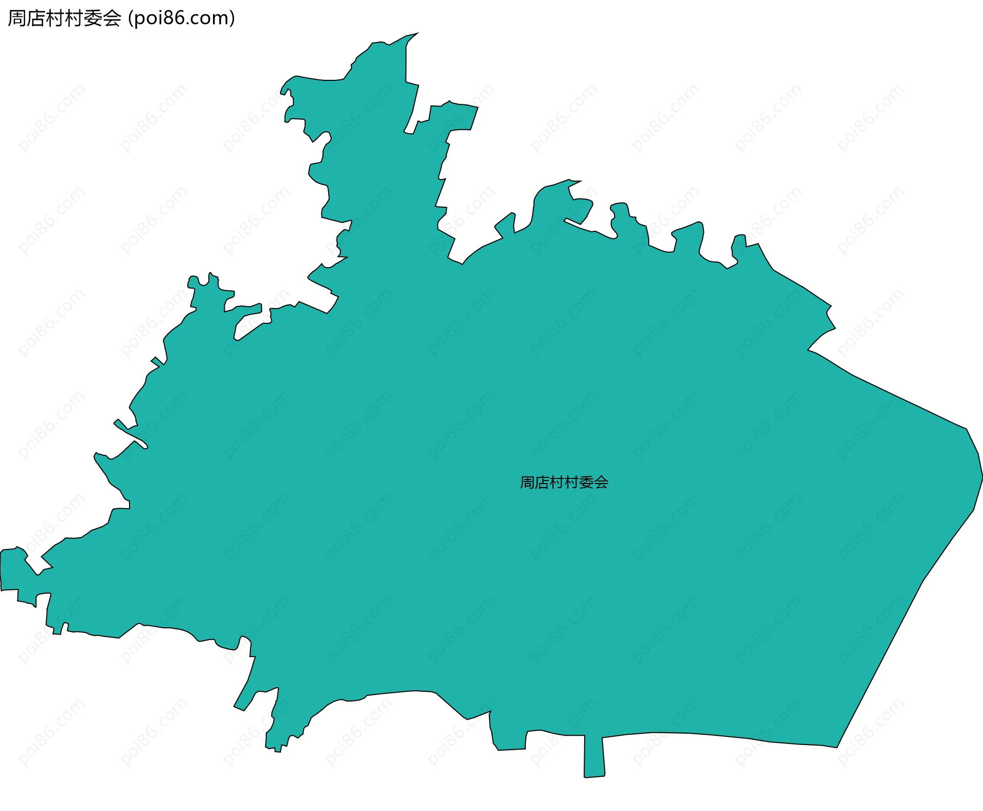 周店村村委会边界地图