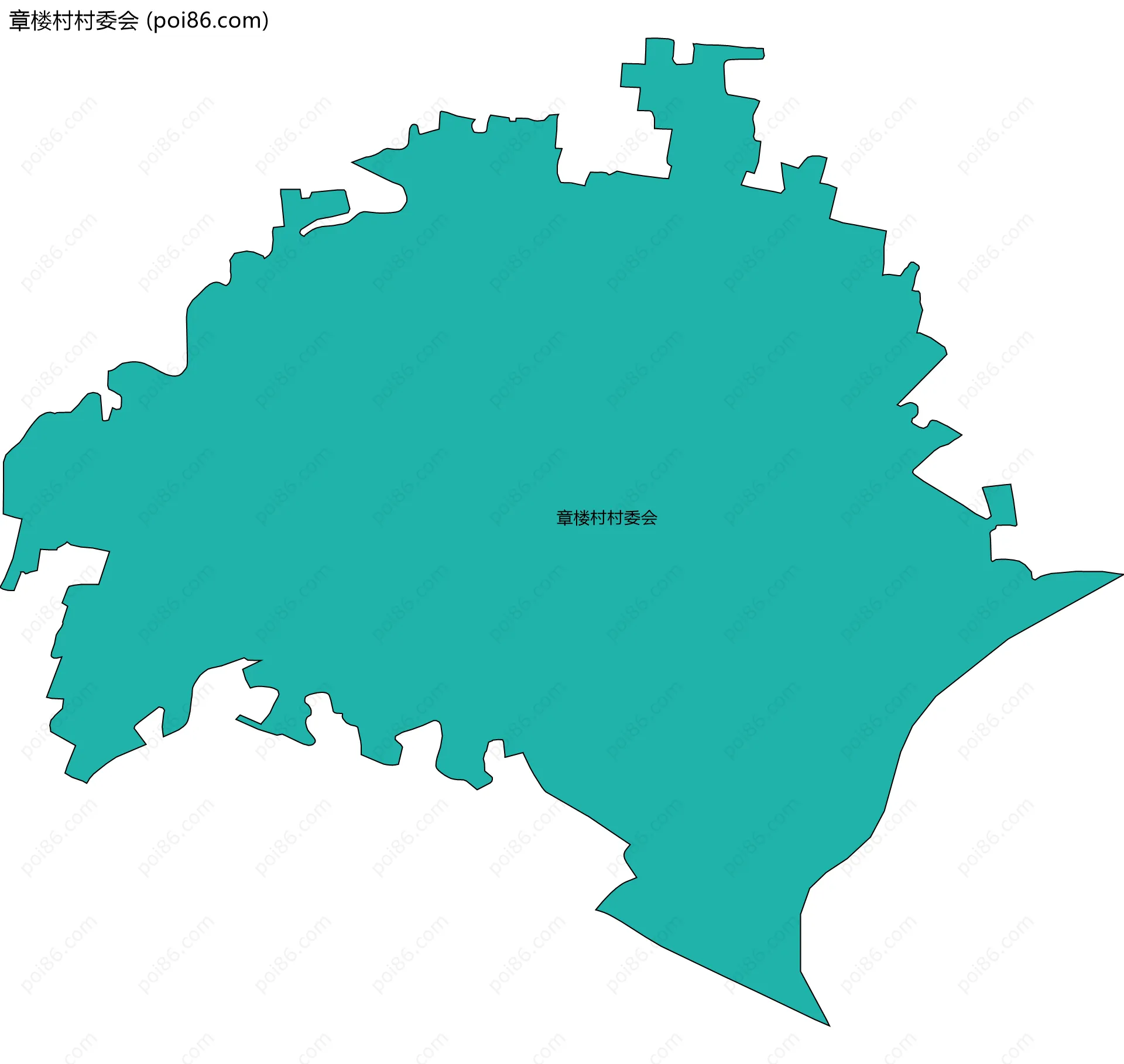 章楼村村委会边界地图