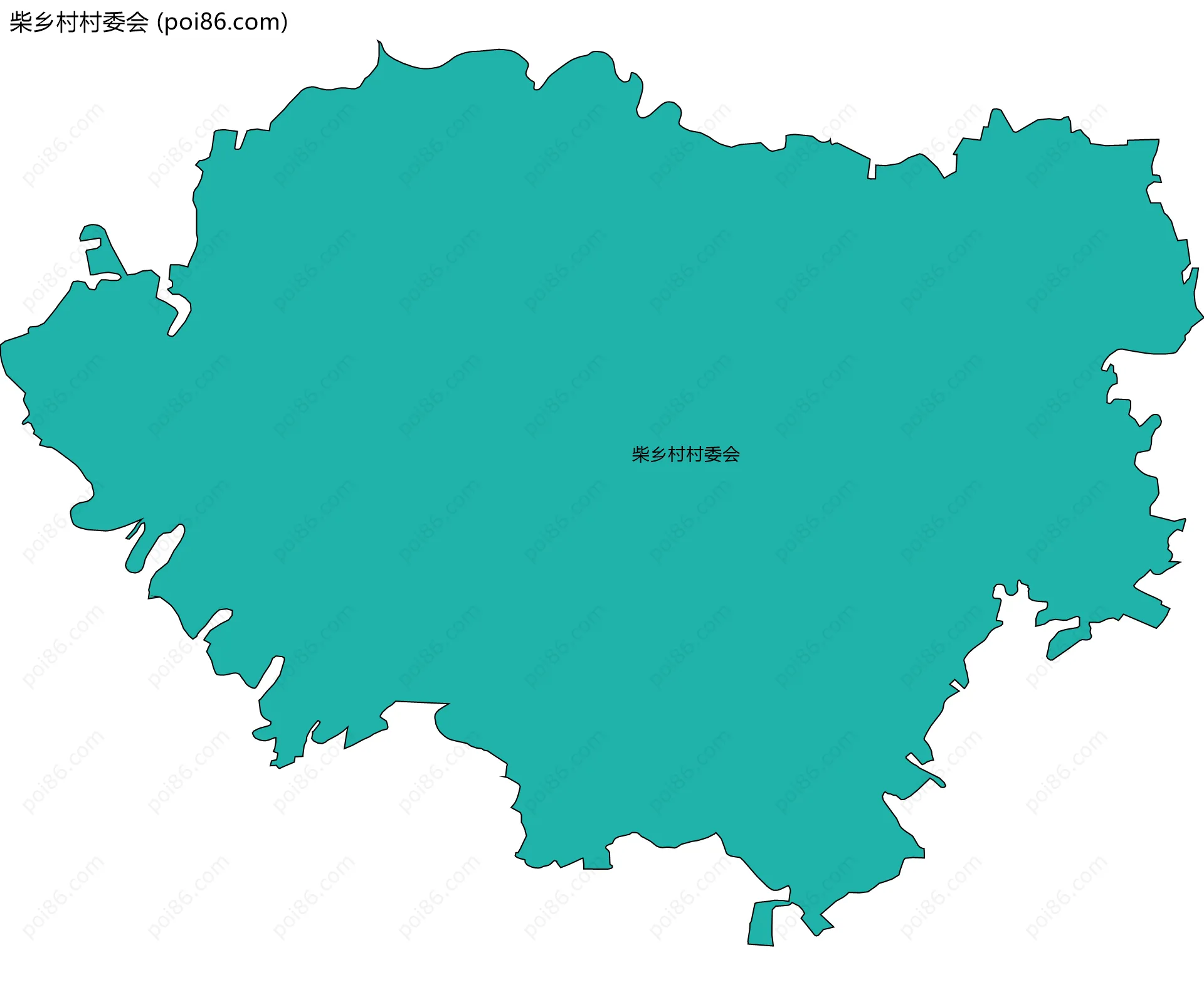 柴乡村村委会边界地图