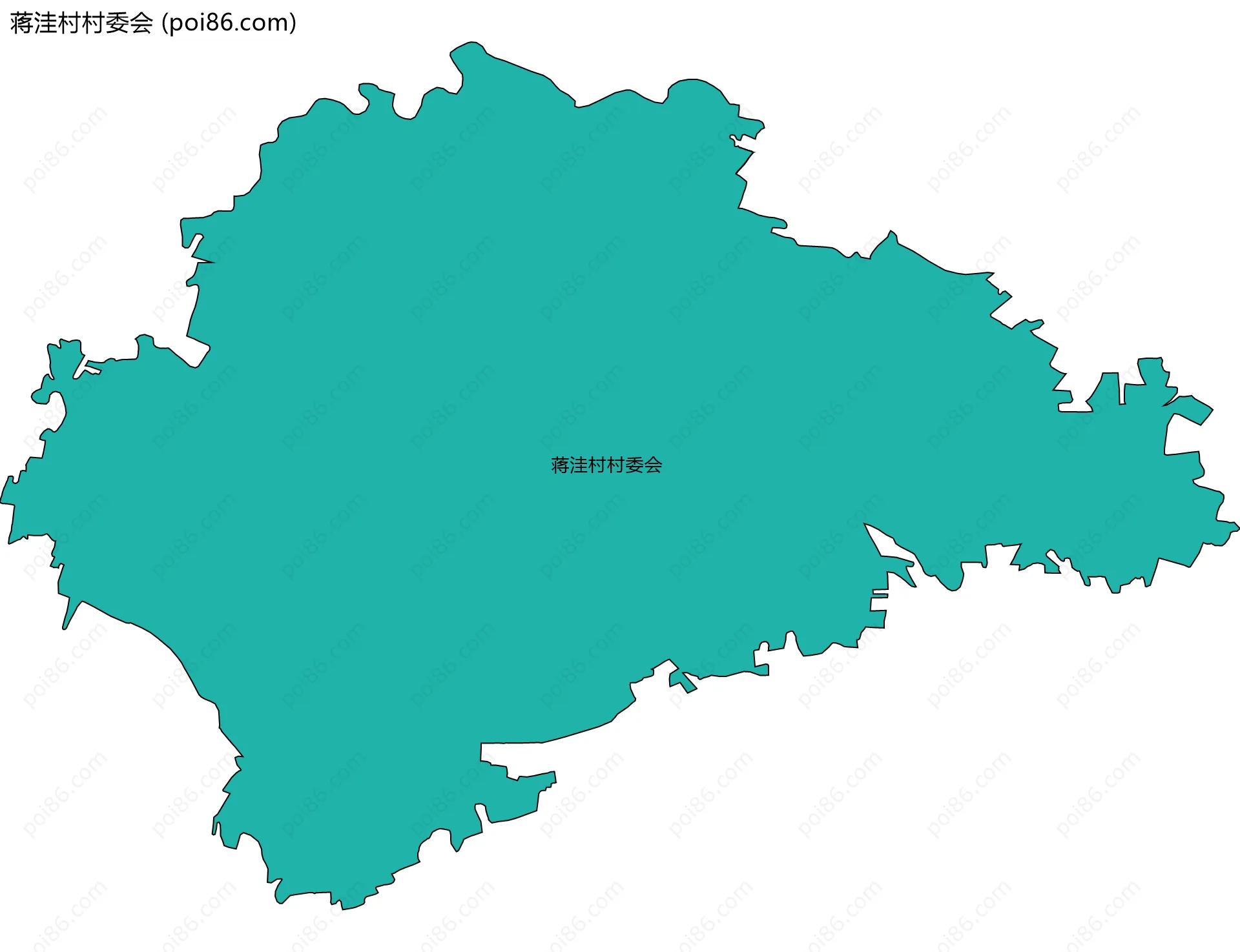 蒋洼村村委会边界地图