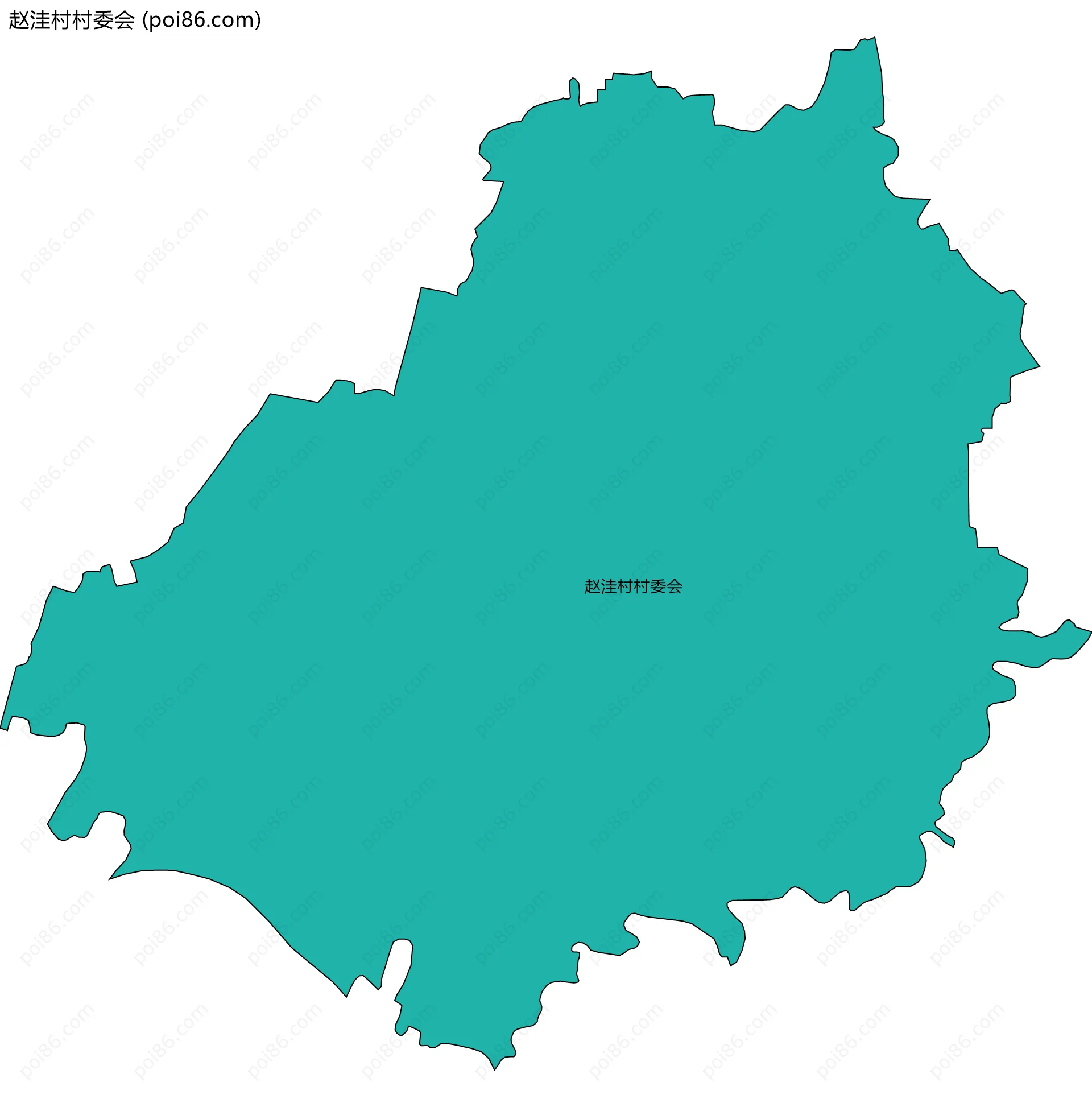 赵洼村村委会边界地图