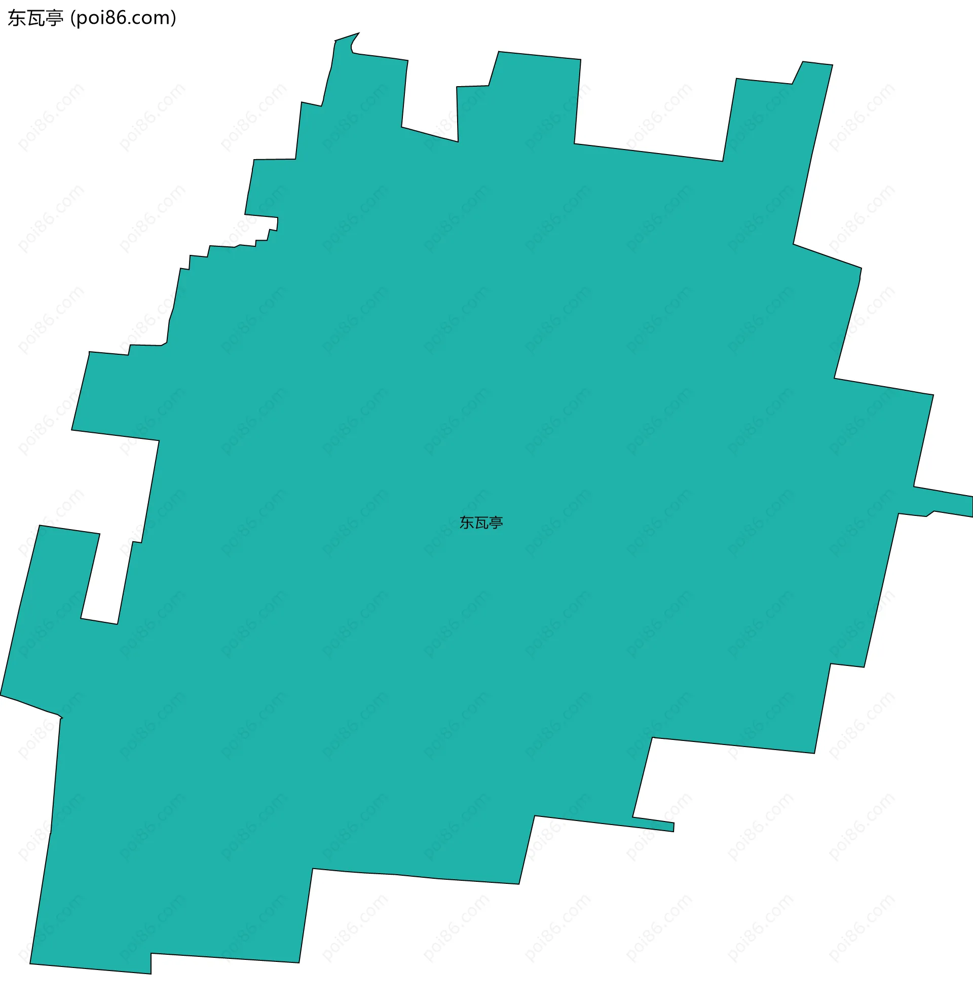 东瓦亭边界地图