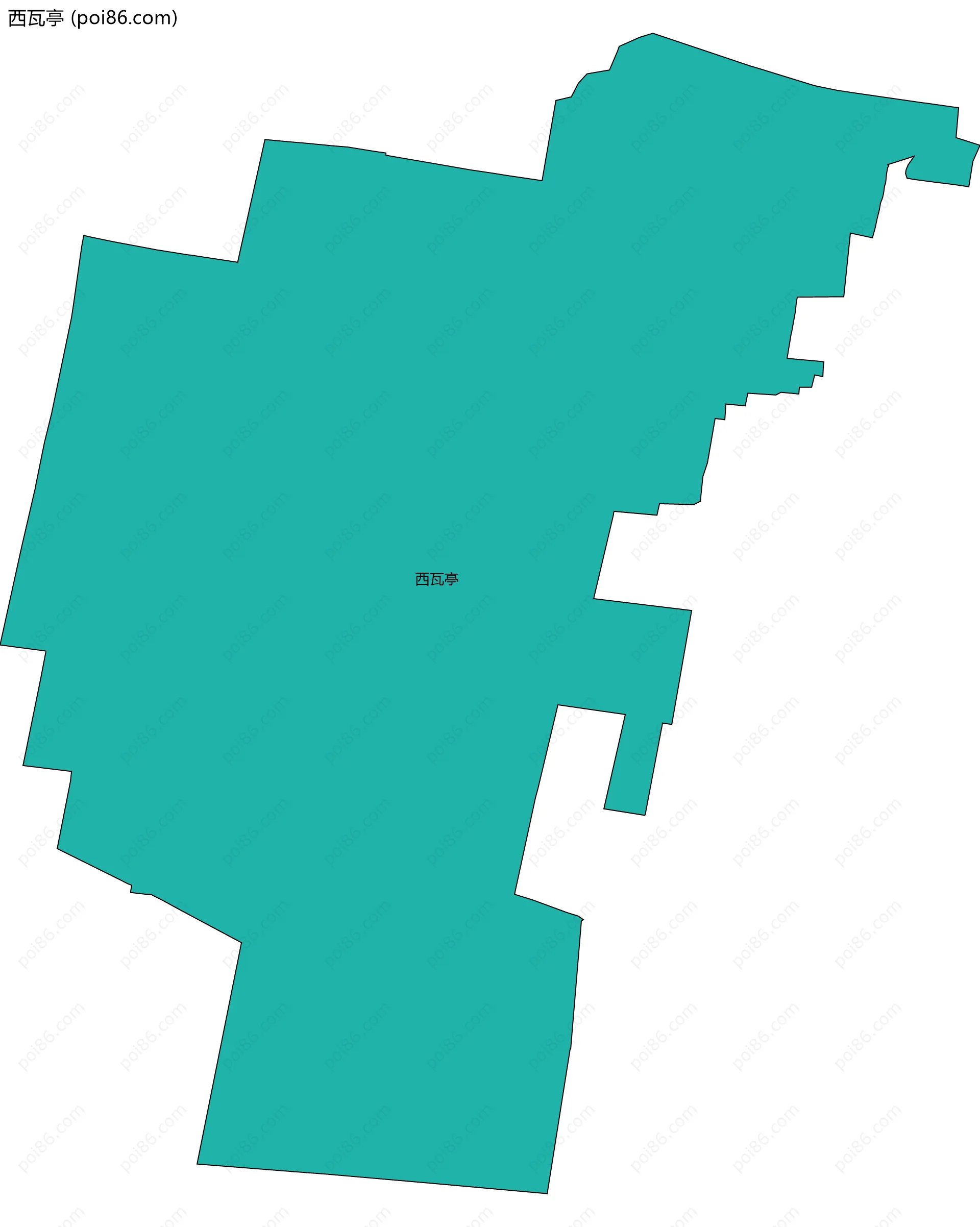 西瓦亭边界地图