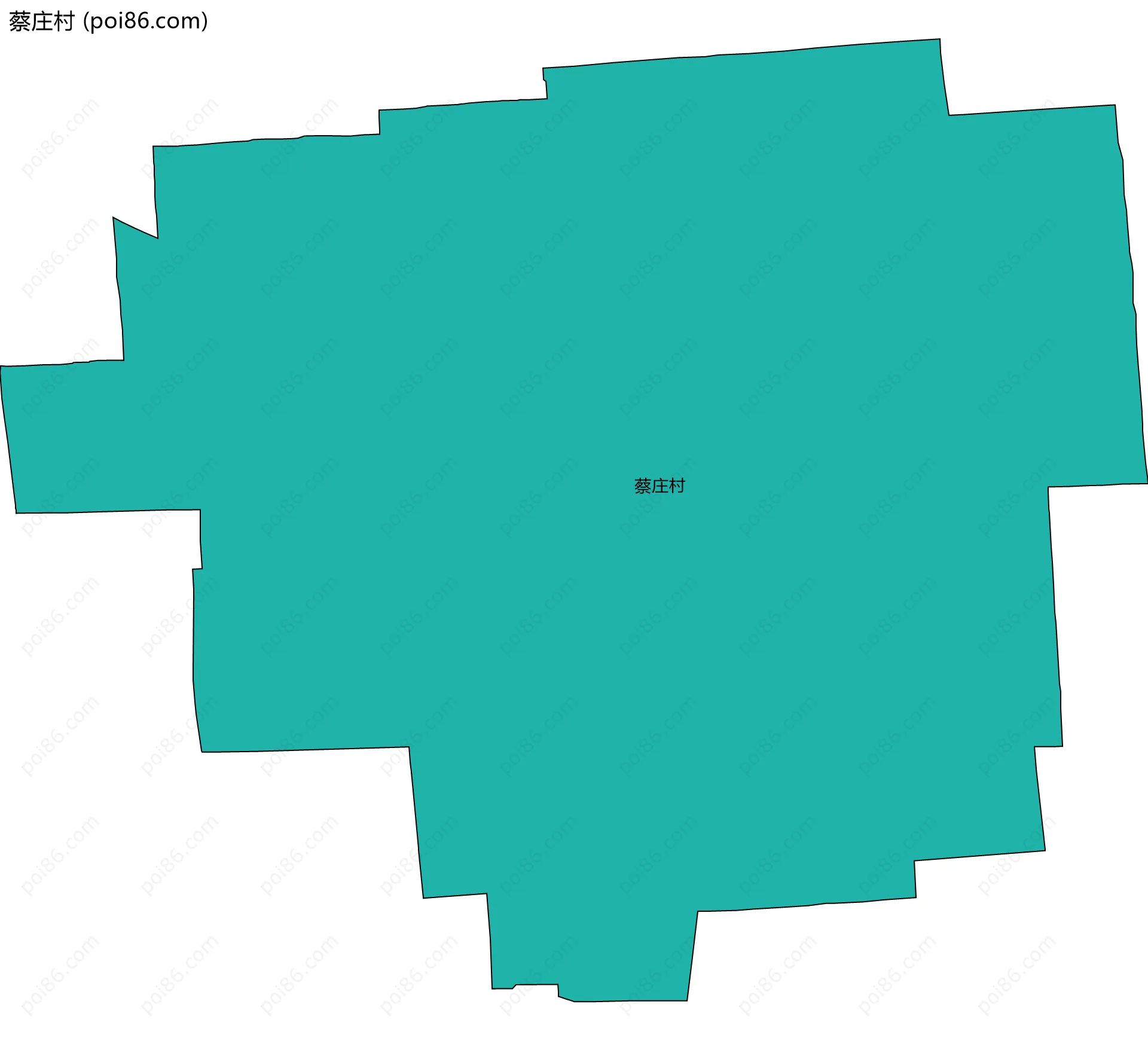 蔡庄村边界地图