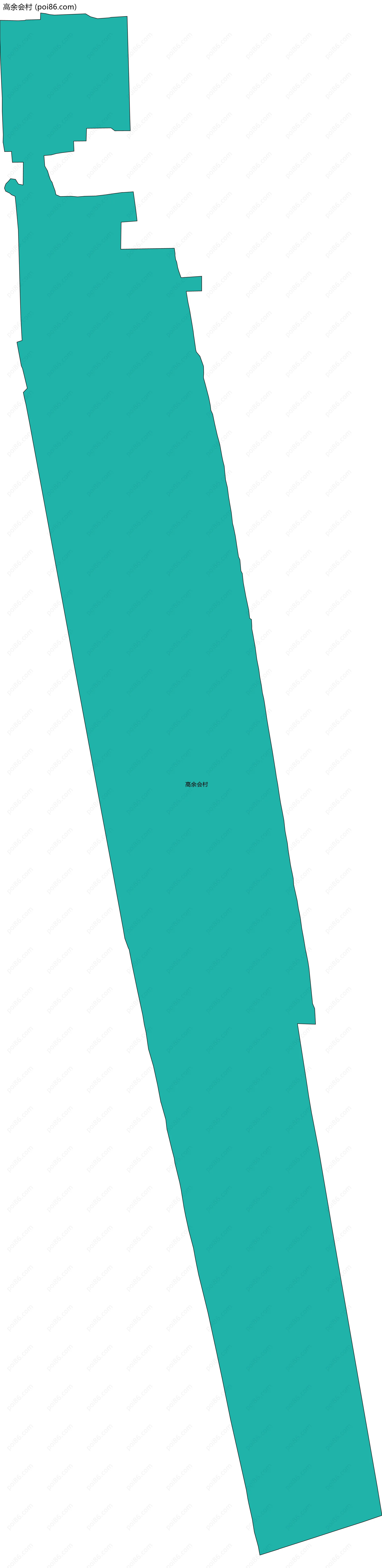 高余会村边界地图