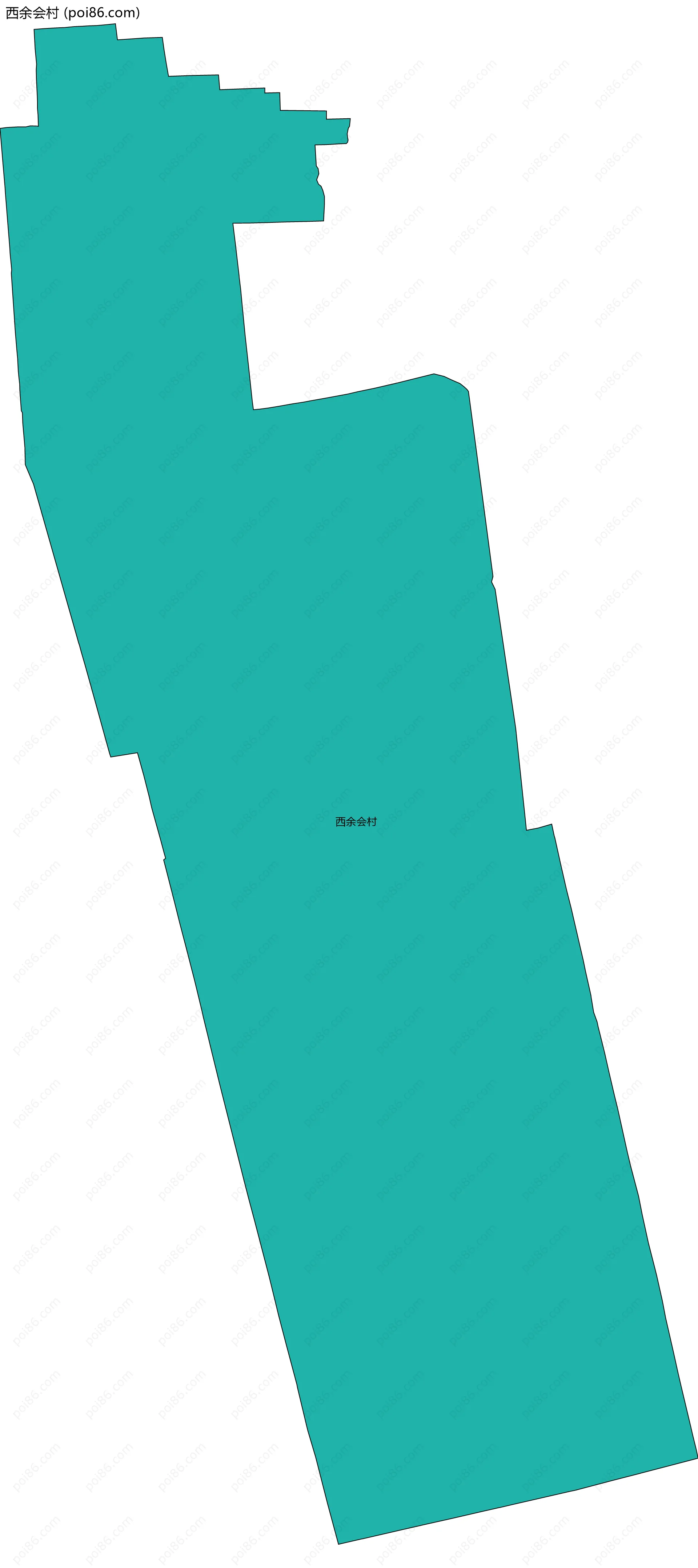 西余会村边界地图