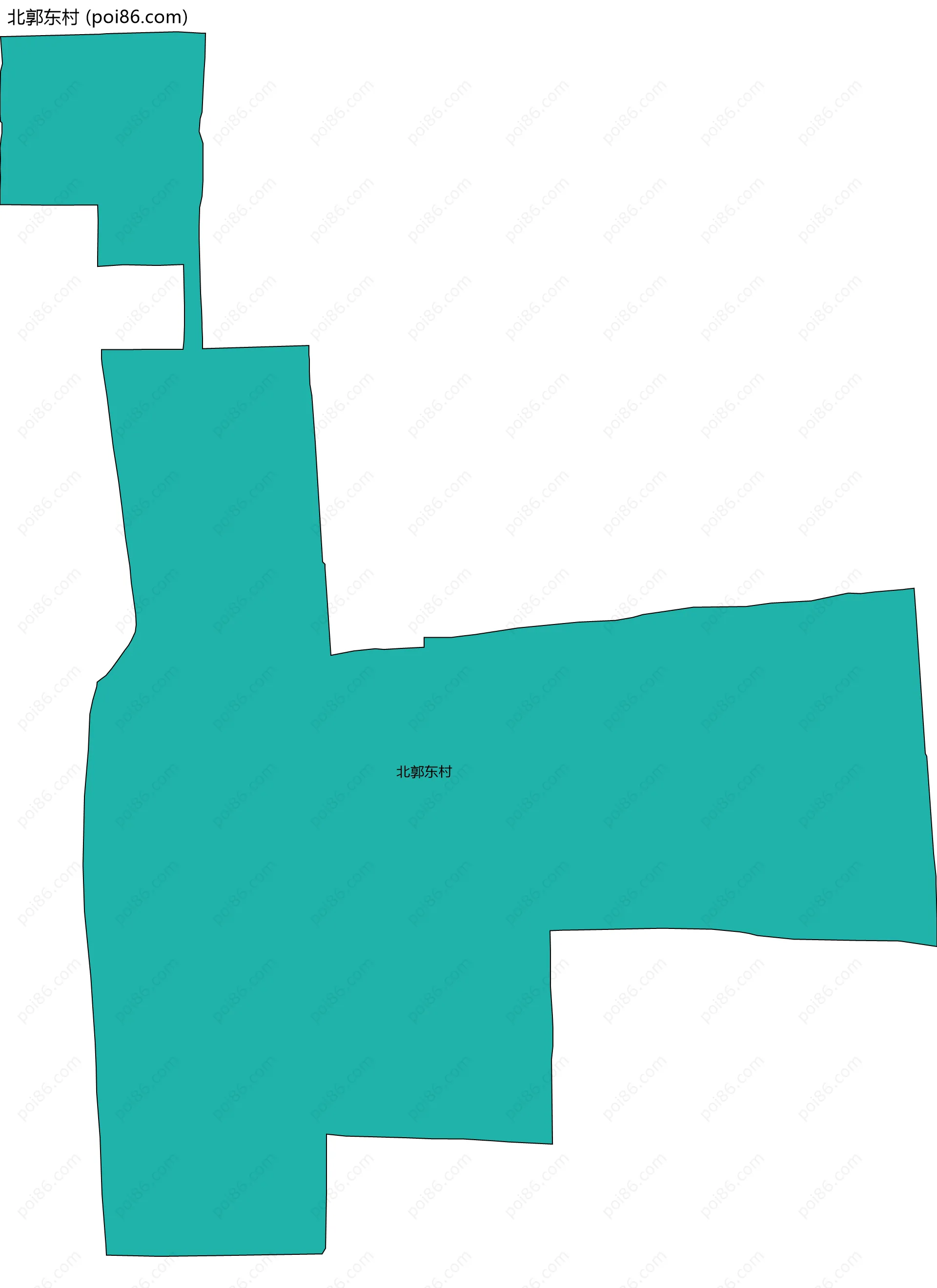北郭东村边界地图