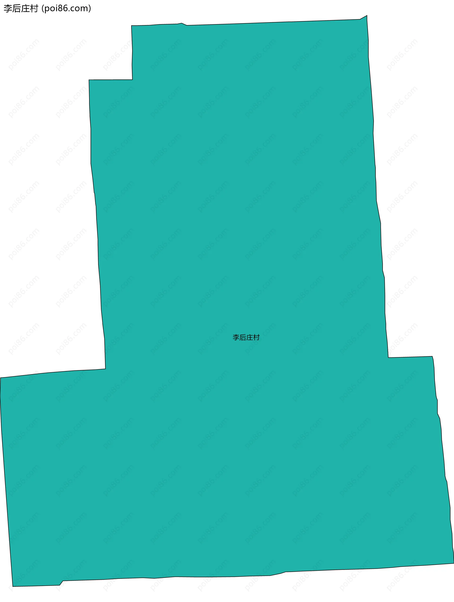 李后庄村边界地图