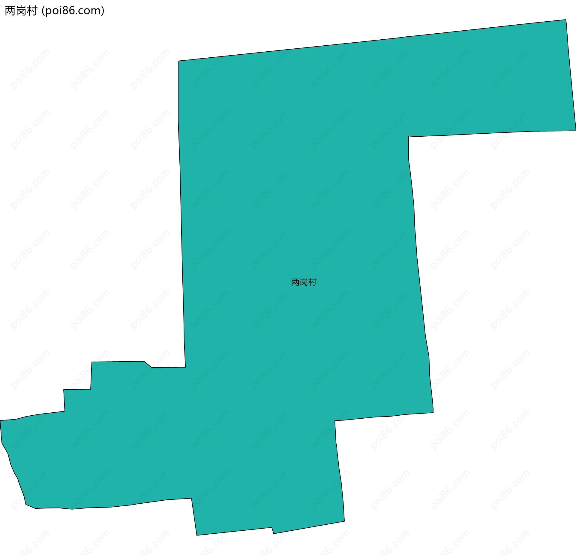 两岗村边界地图