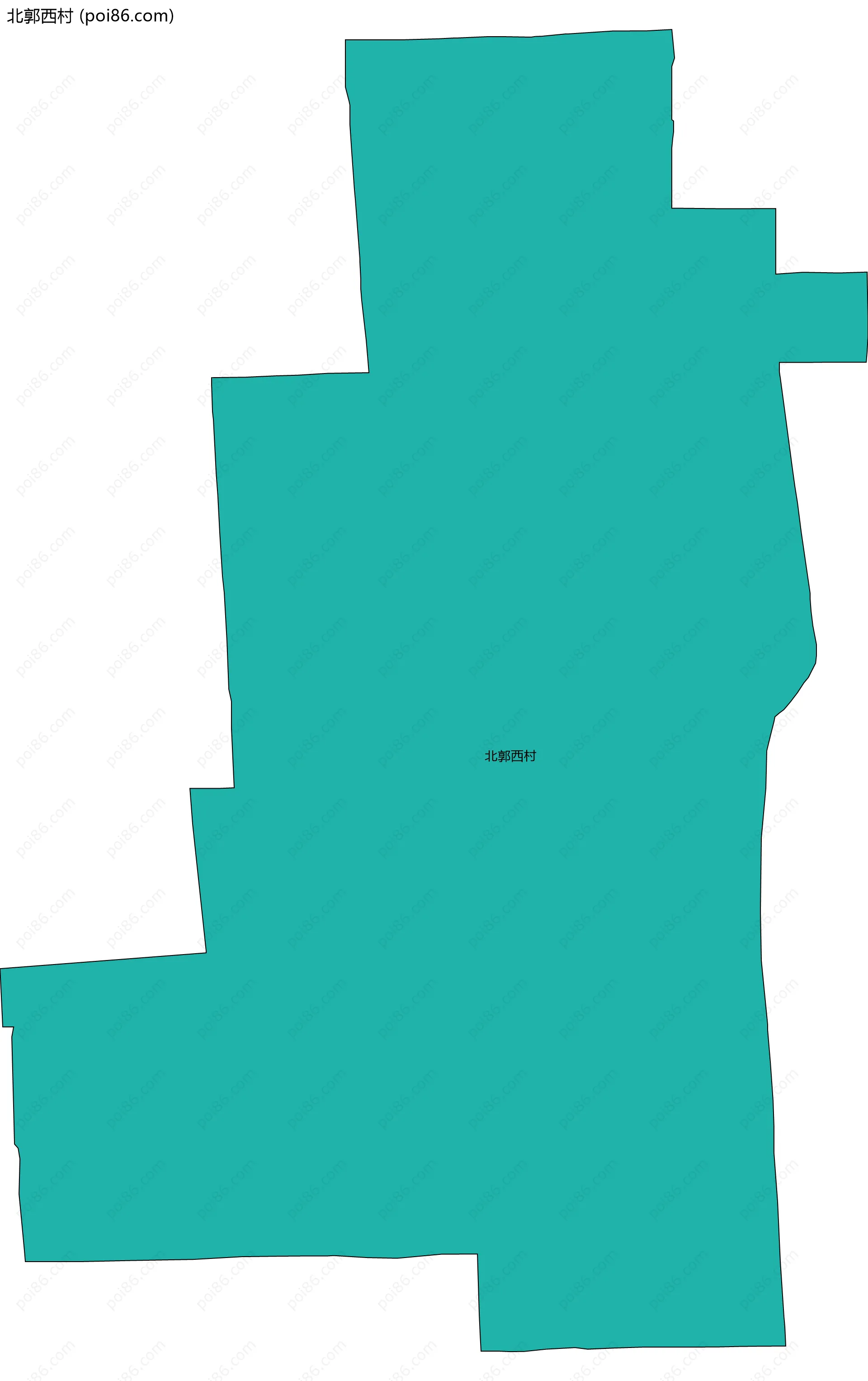 北郭西村边界地图