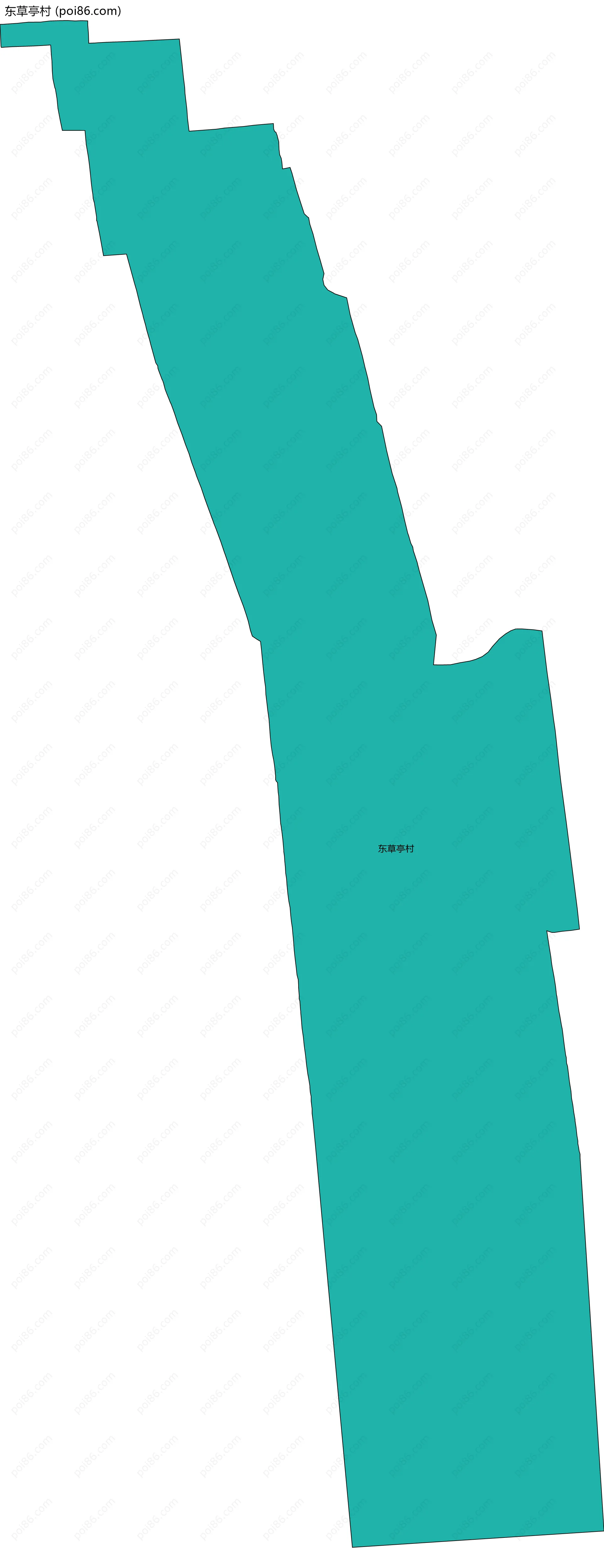 东草亭村边界地图