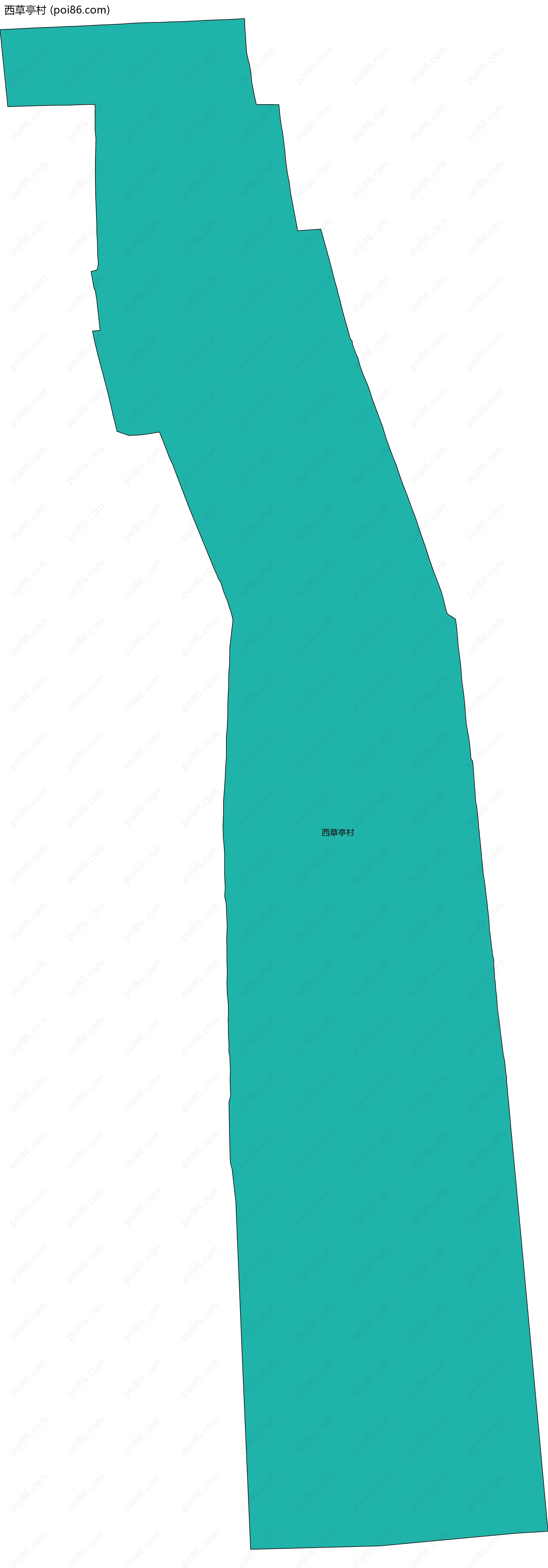 西草亭村边界地图