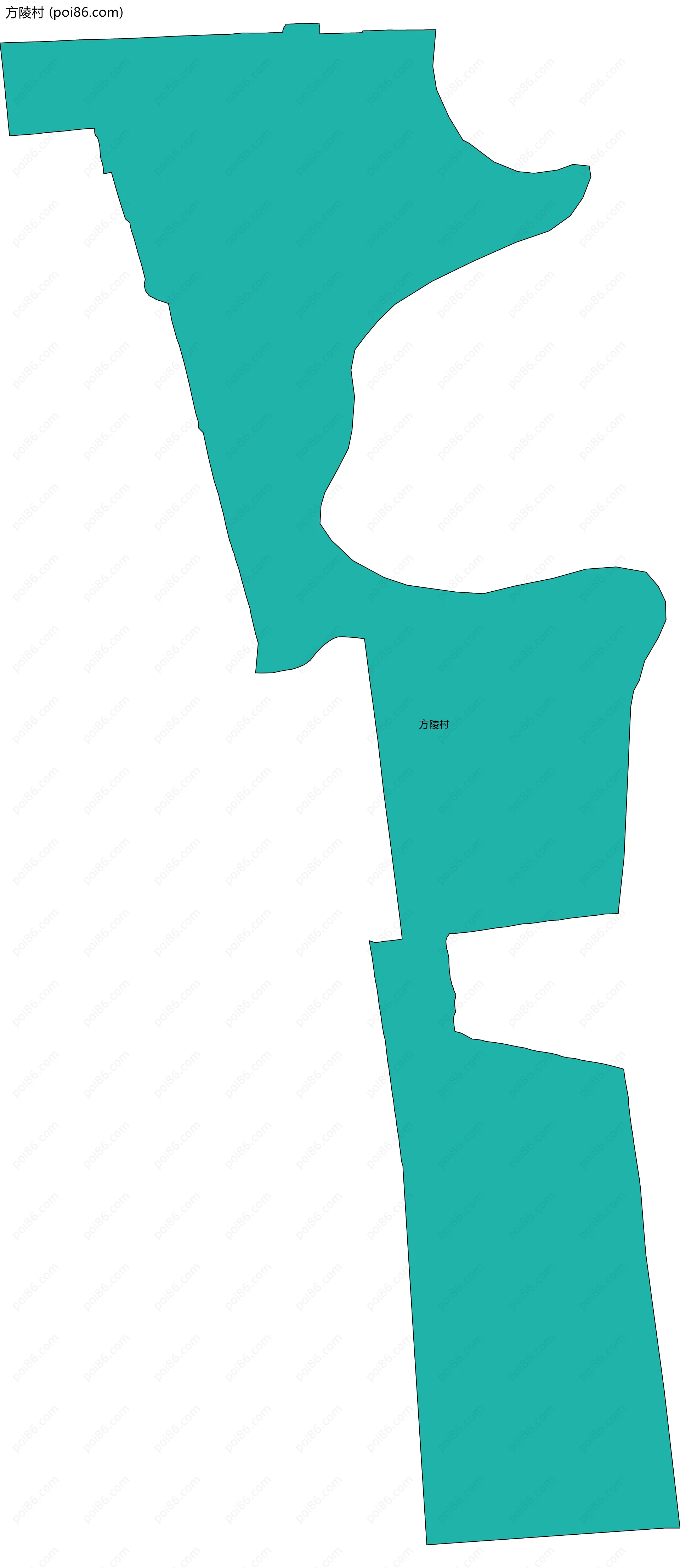 方陵村边界地图