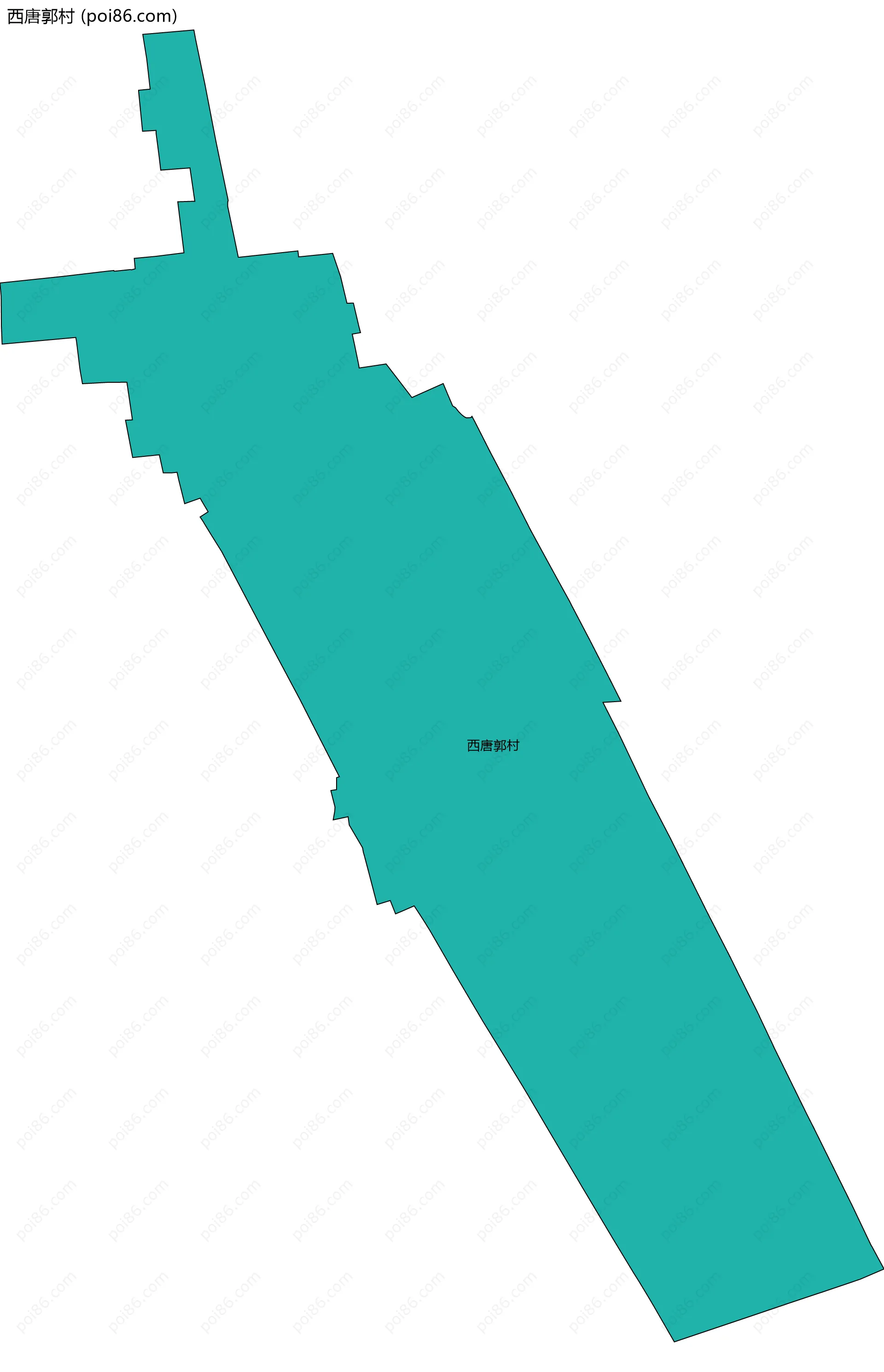 西唐郭村边界地图