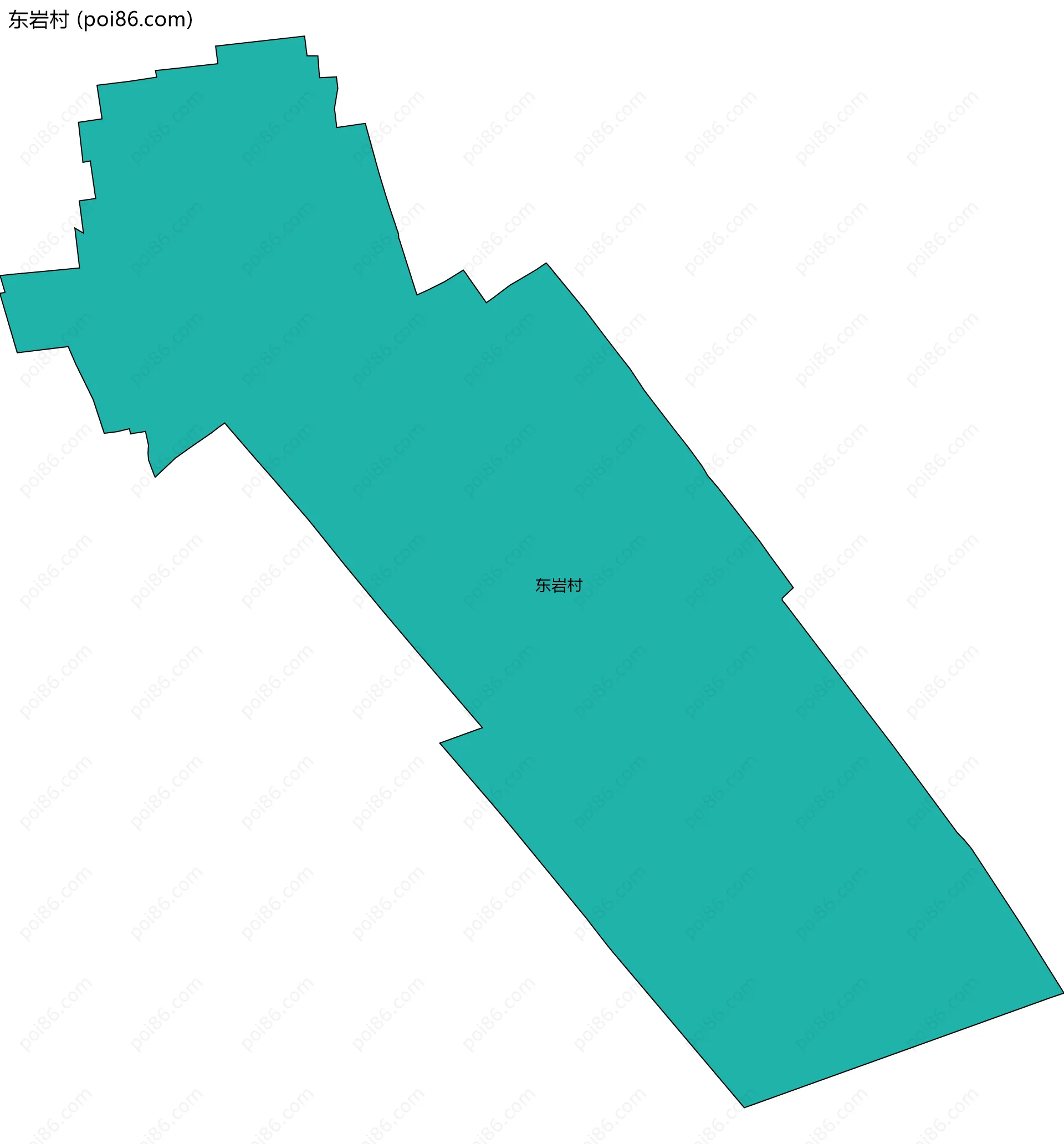 东岩村边界地图