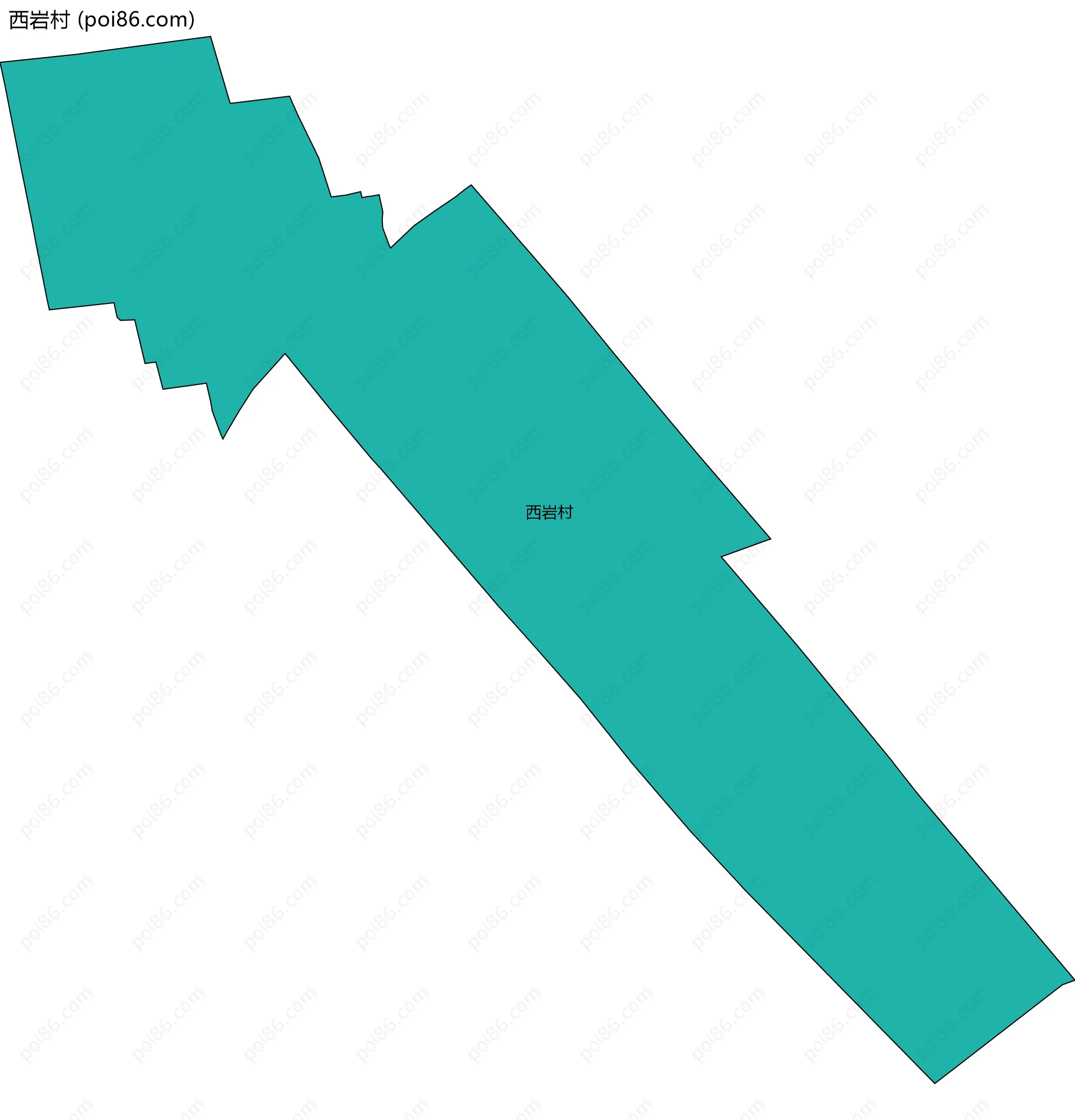 西岩村边界地图