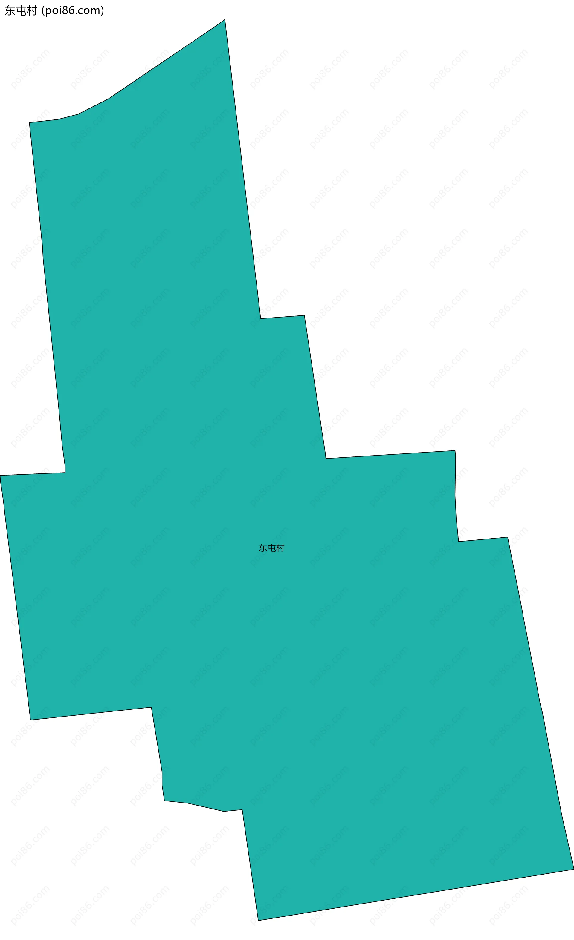 东屯村边界地图