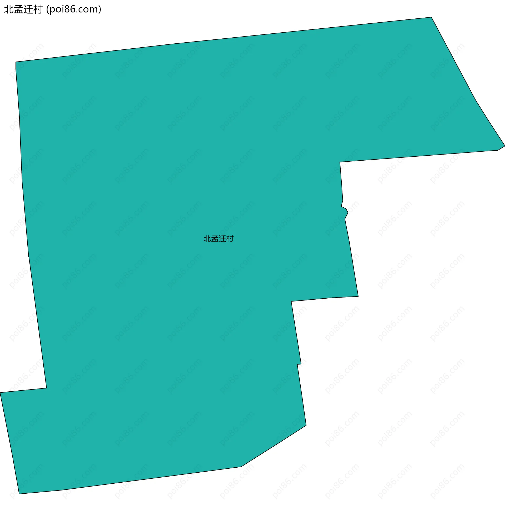 北孟迁村边界地图